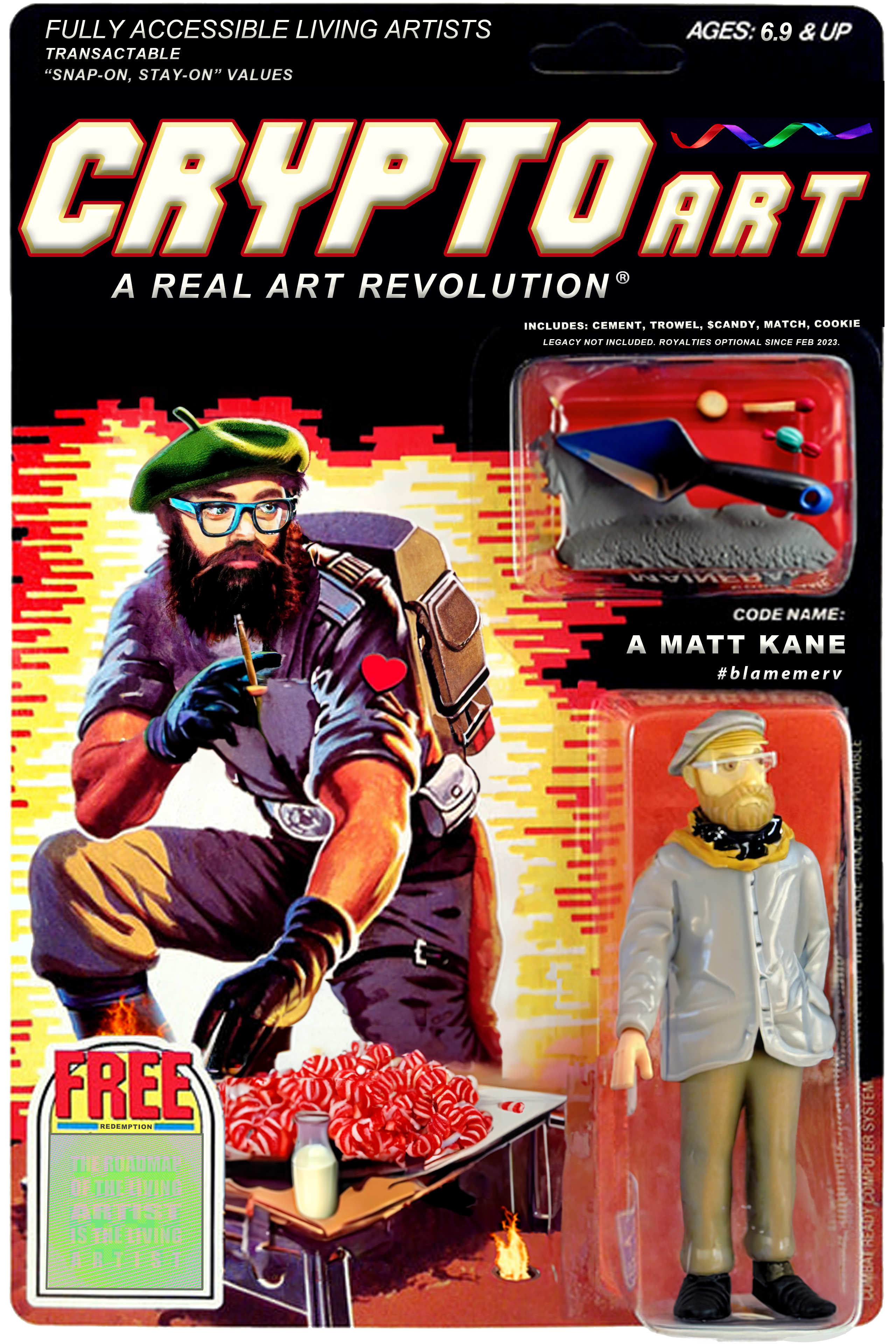 A MATT KANE Action Figure with Cement Trowel