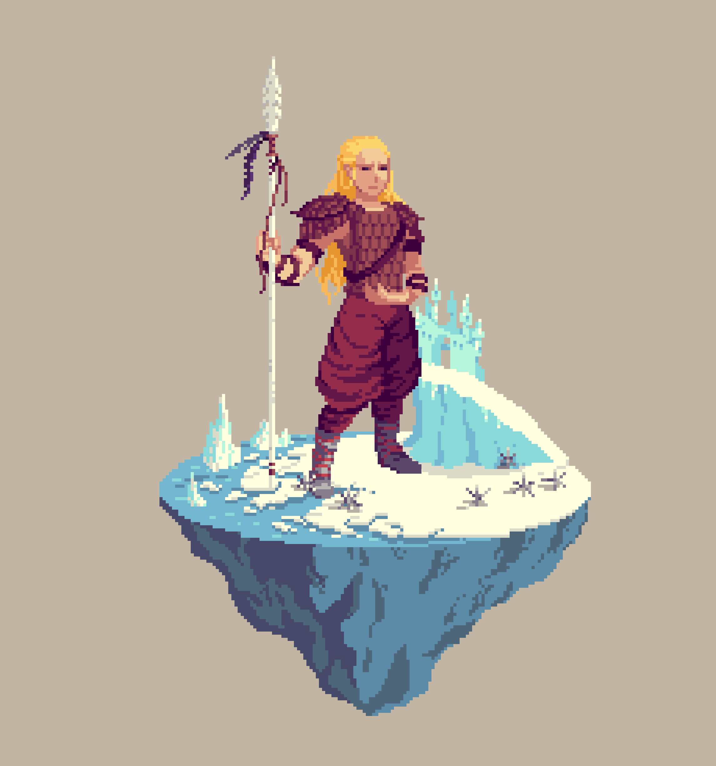 Sanddune Human Shaman Barbarian from The Castle + Caltrops
