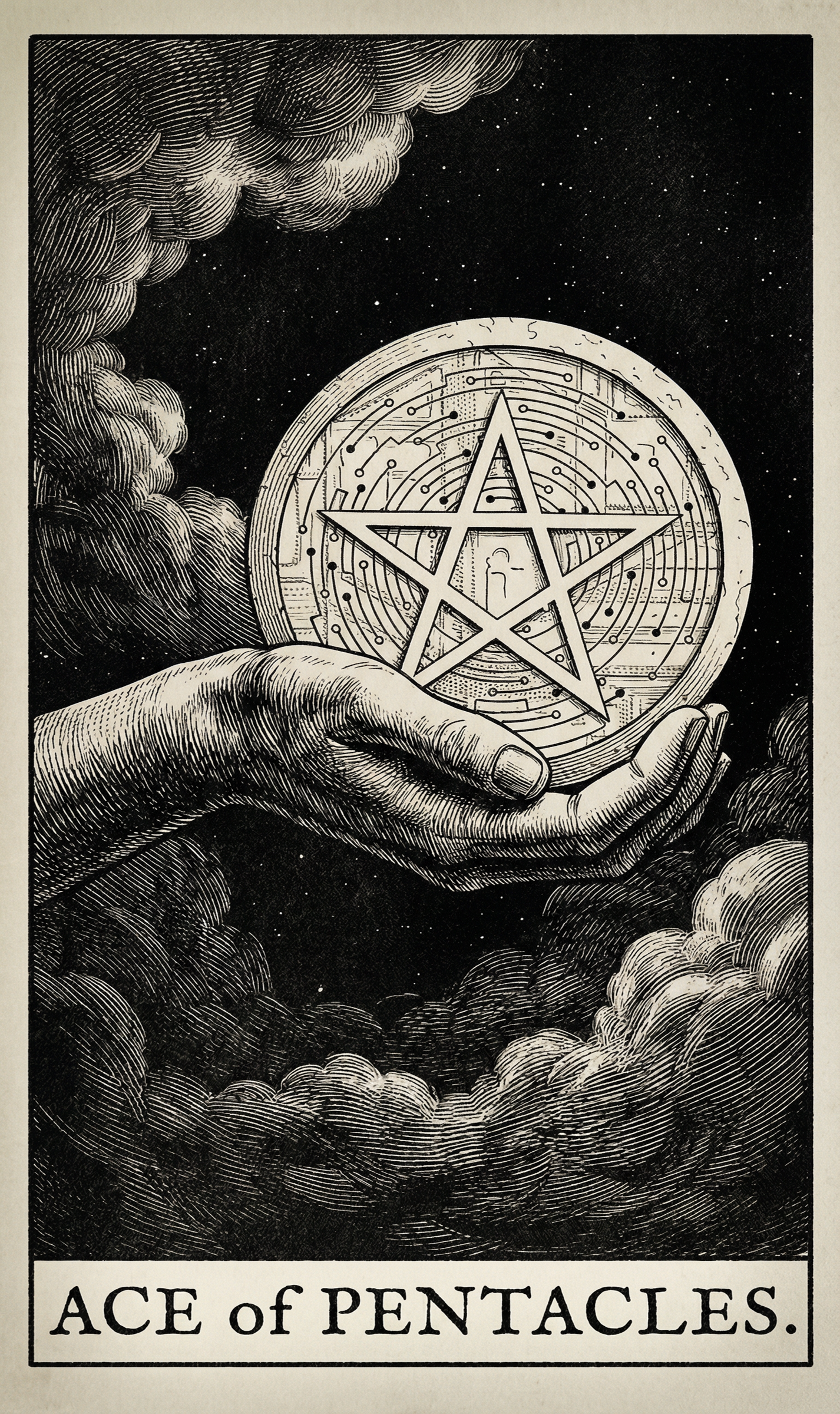 Ace of Pentacles — Litho