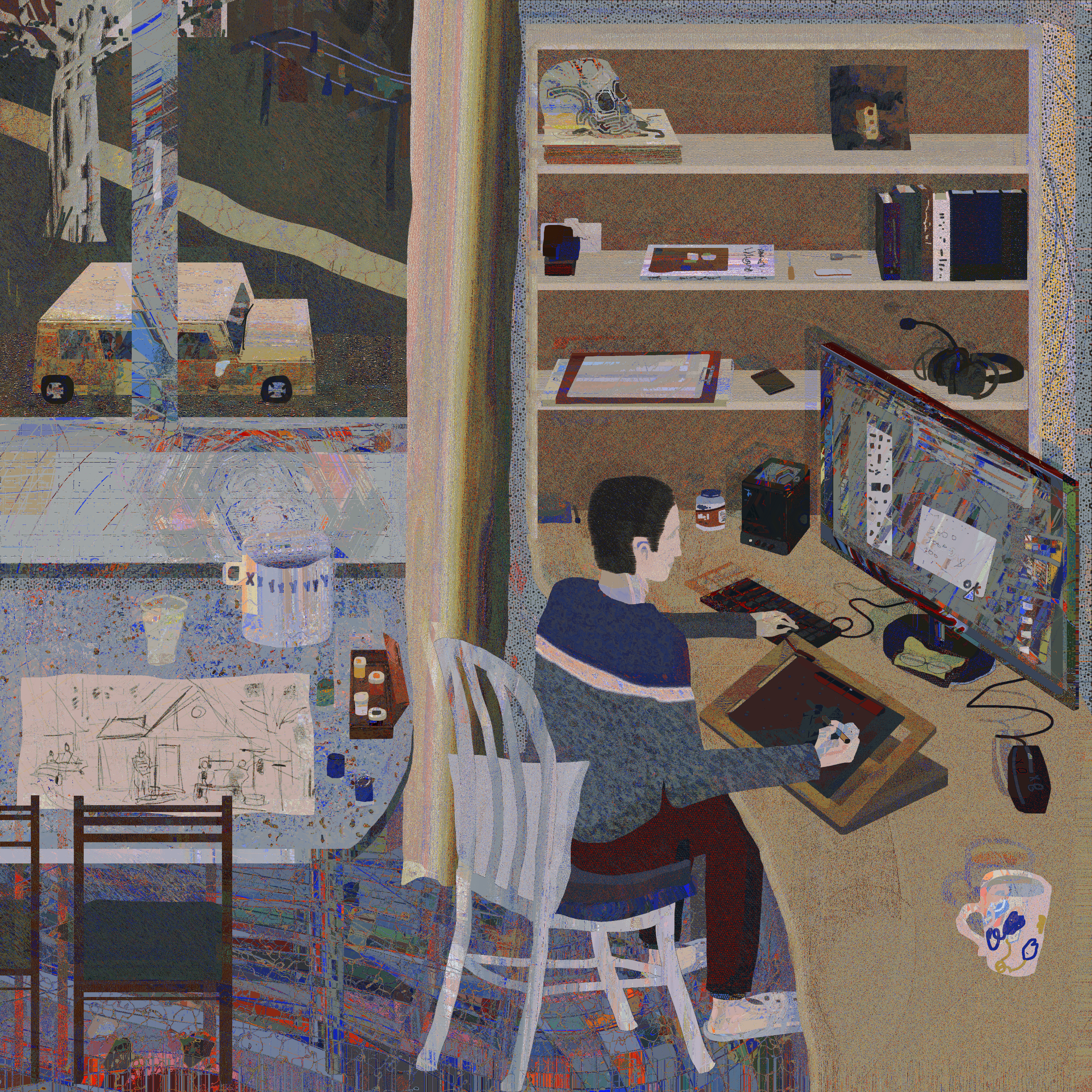 The Artist in his Studio