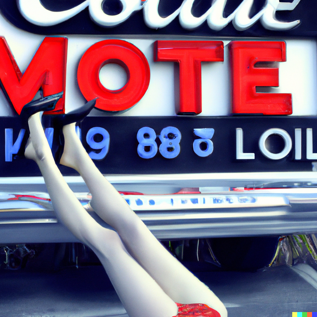 MISS AL SIMPSON X DALL-E 2 - LOST MOTEL 52 — Miss AL Simpson, Scottish cryptoartist