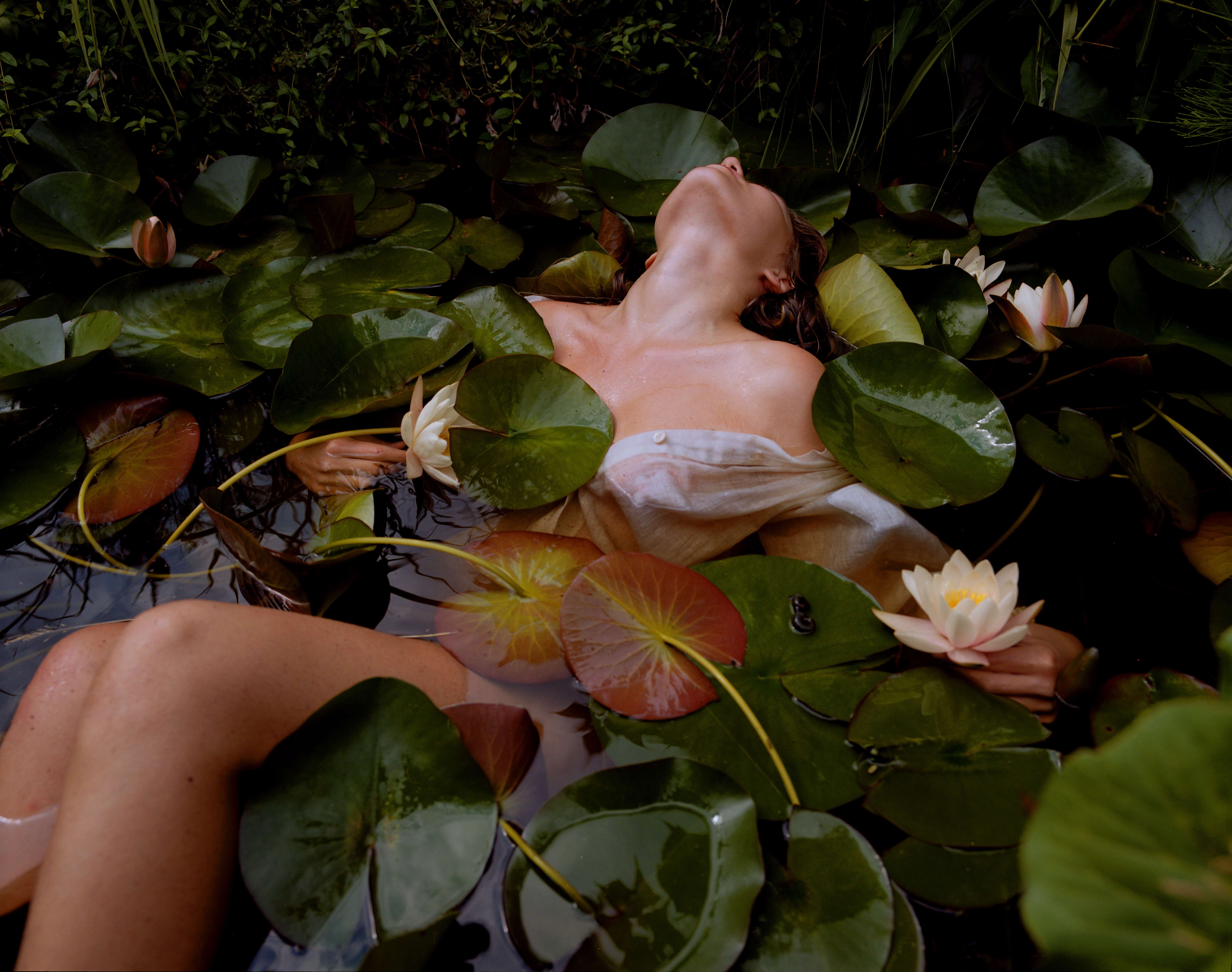the girl in lilies