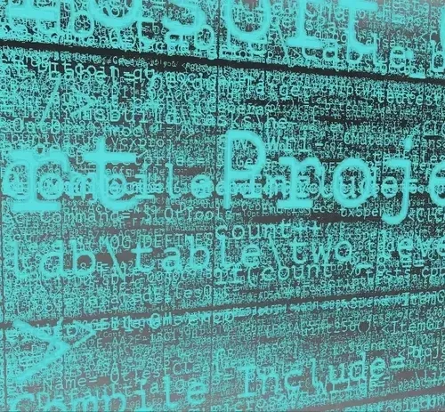 AR CryptoSourceCodeBlock / Bitcoin / Light Blue