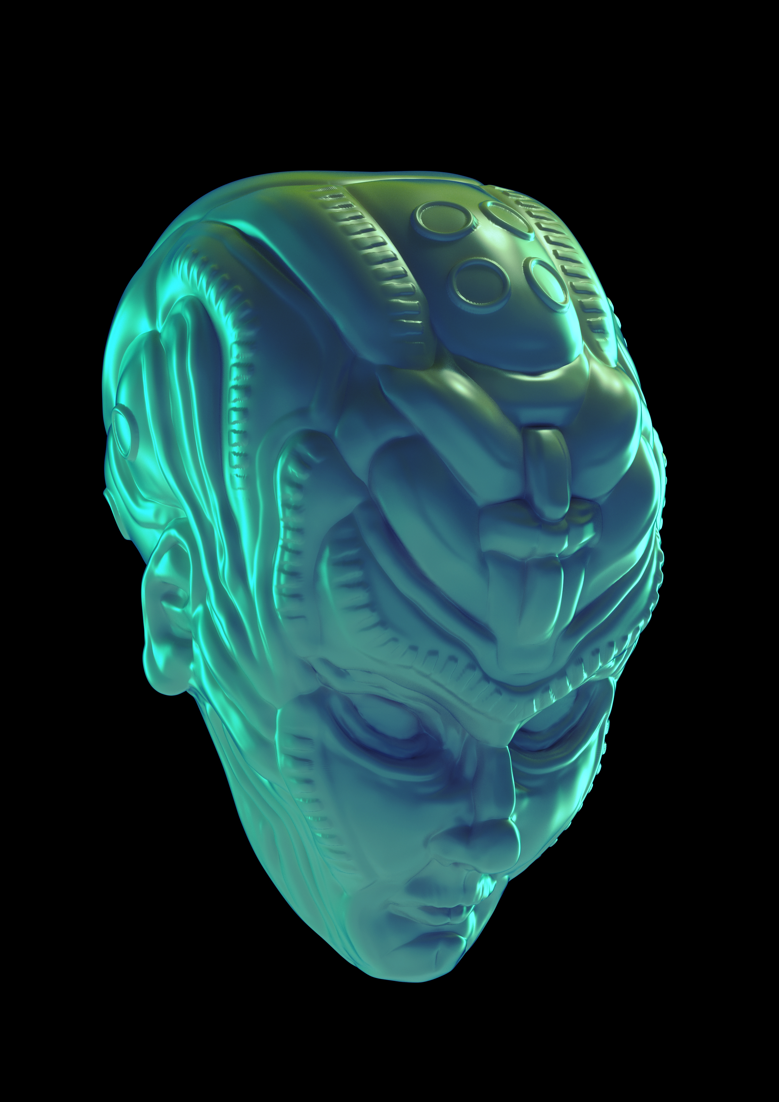 #3 CrystalSkull - Blue Mint Skull