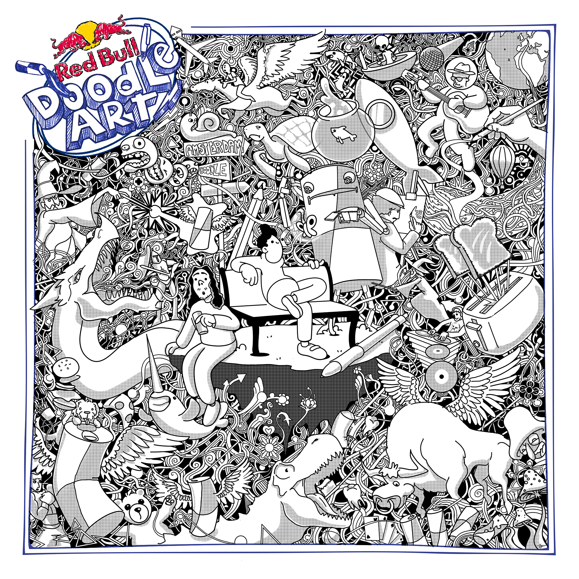 Red Bull Doodle Art Collection mentored by Burnt Toast #6516/12935