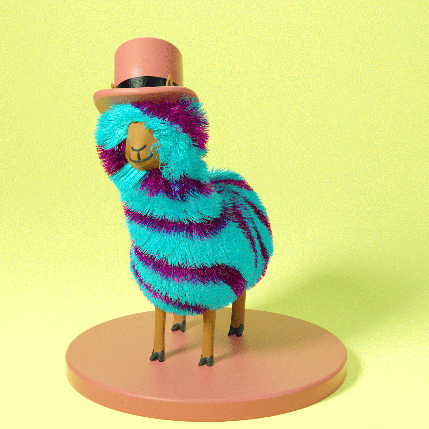 BABYCRYPTOLLAMAS #0114:	Twirly Turquoise Baby by Psychdre