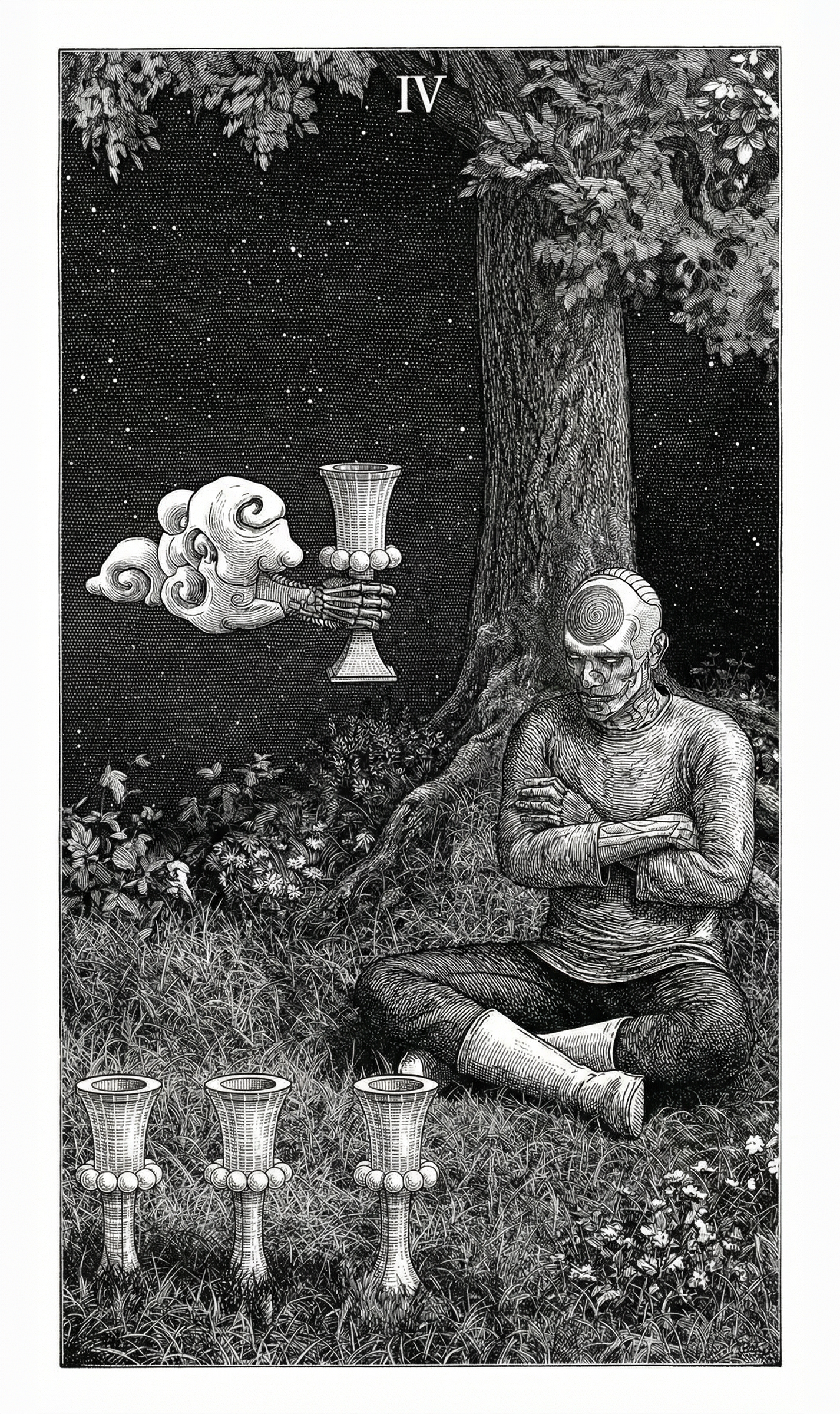 4 of Cups — Litho