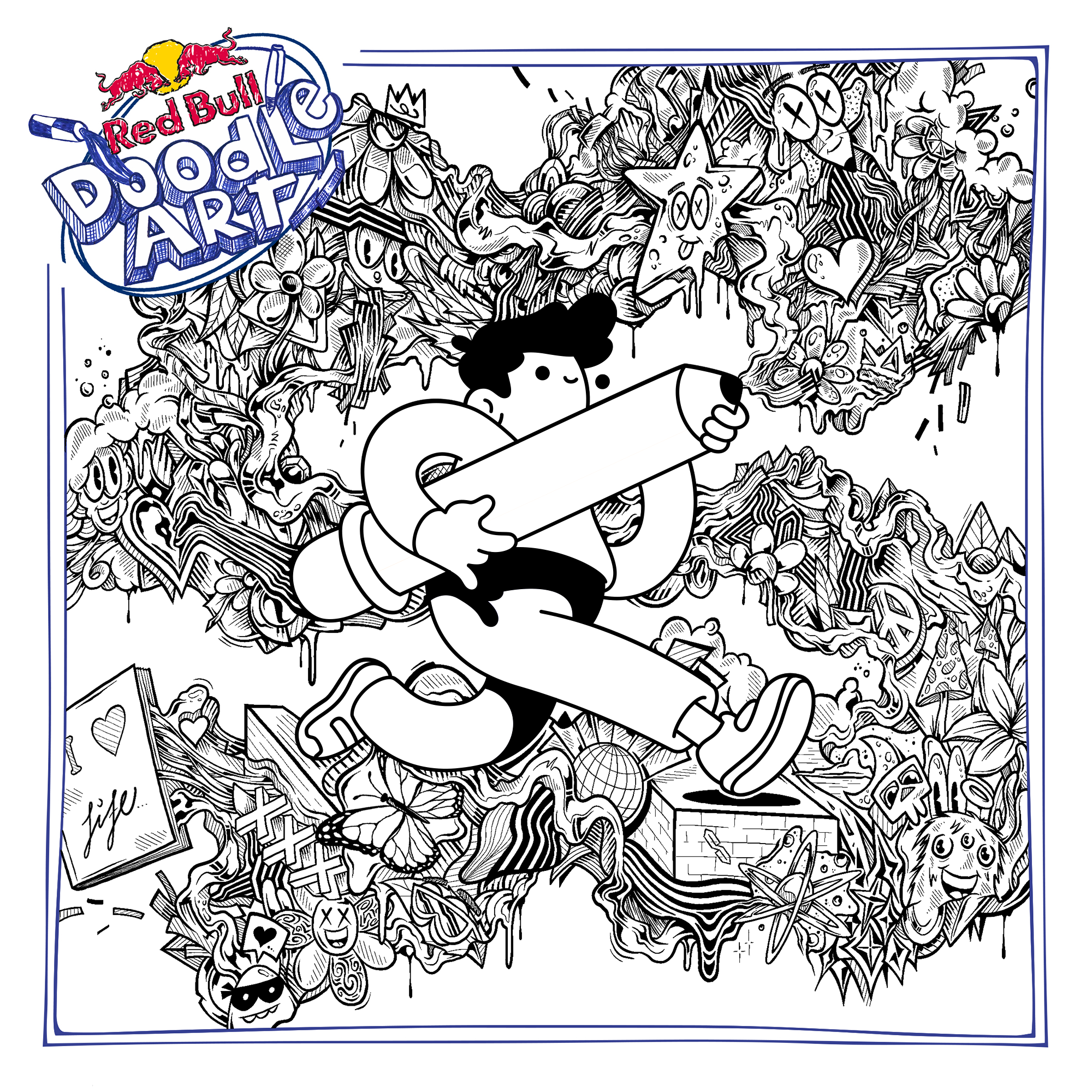 Red Bull Doodle Art Collection mentored by Burnt Toast #6507/12935