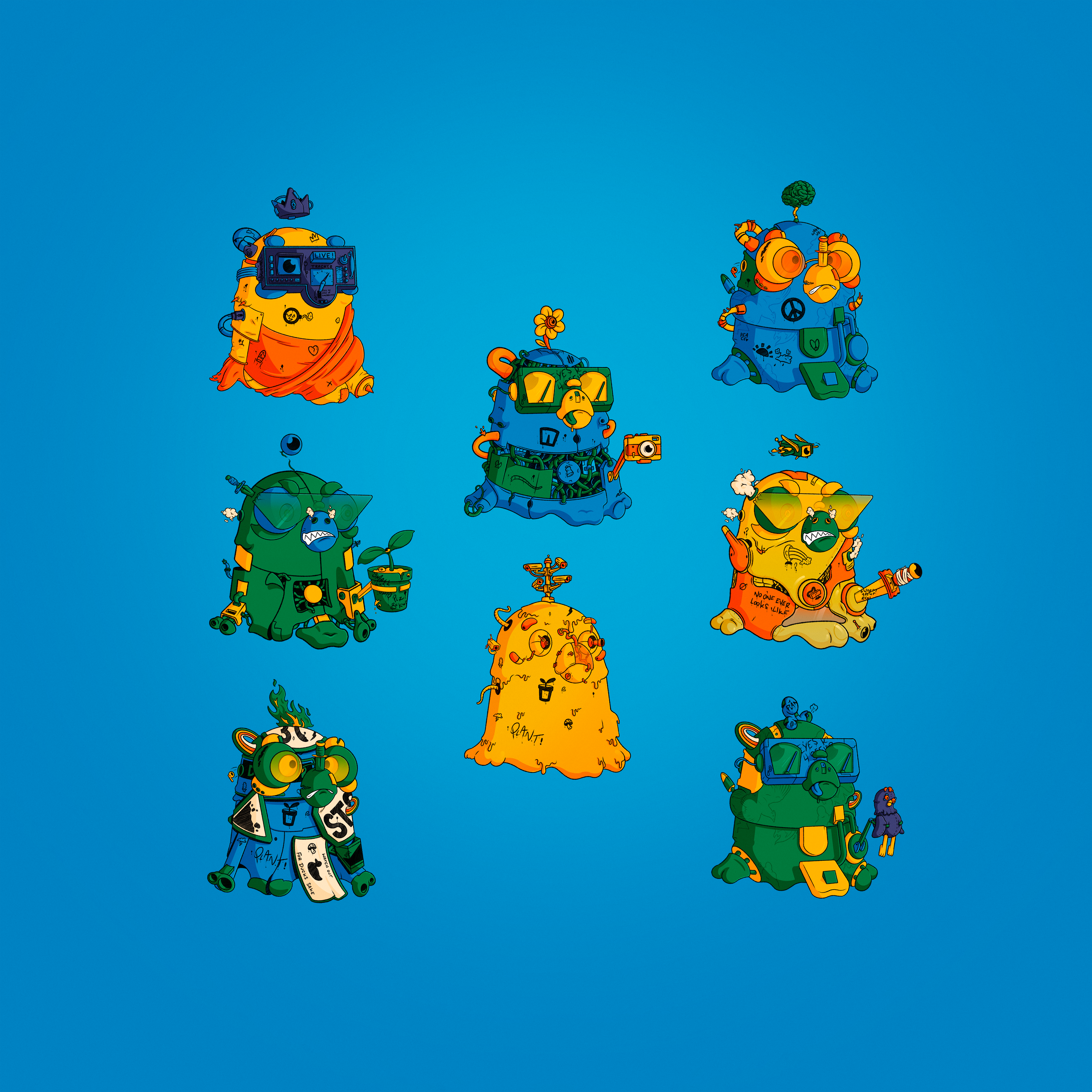 Squabble Heads: Blue Plant