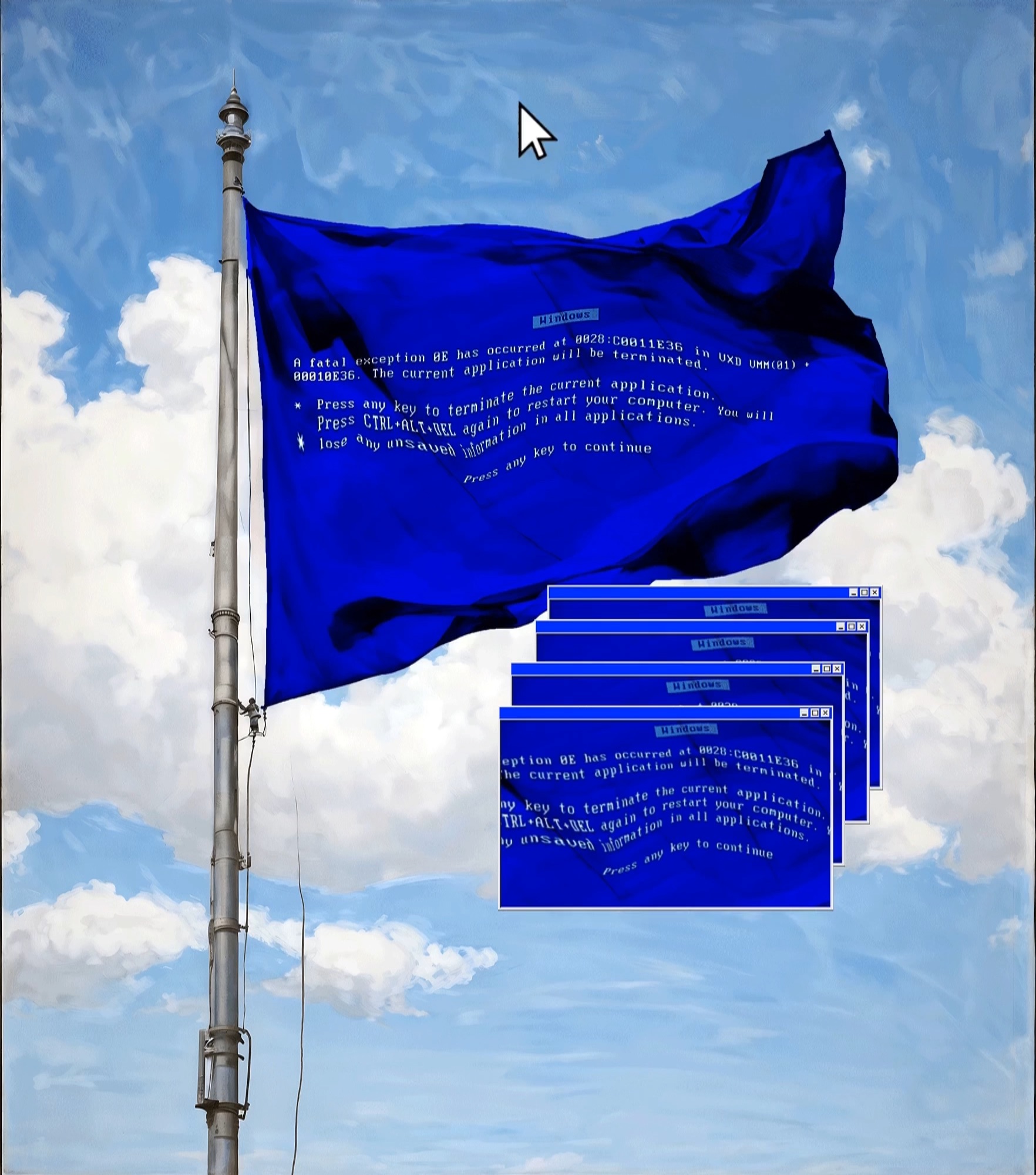 don't Buy - blue flag of death