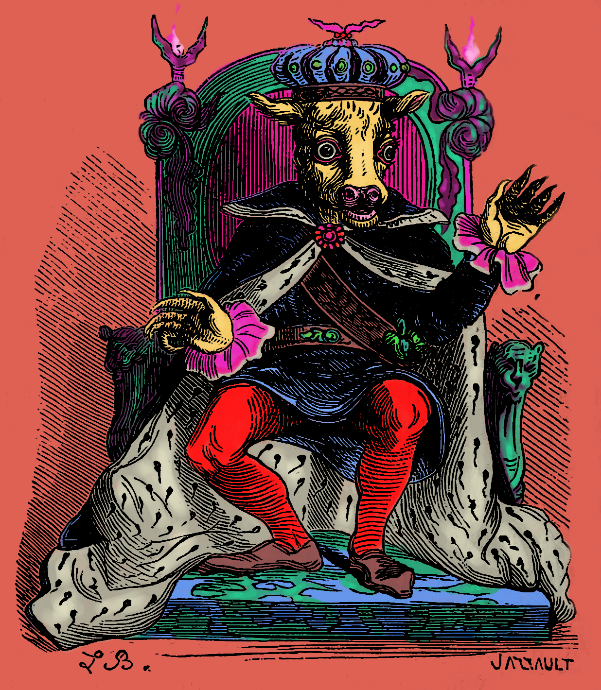 Inferno in colours: Moloch the demon, from Collin de Plancy's Dictionnaire Infernal