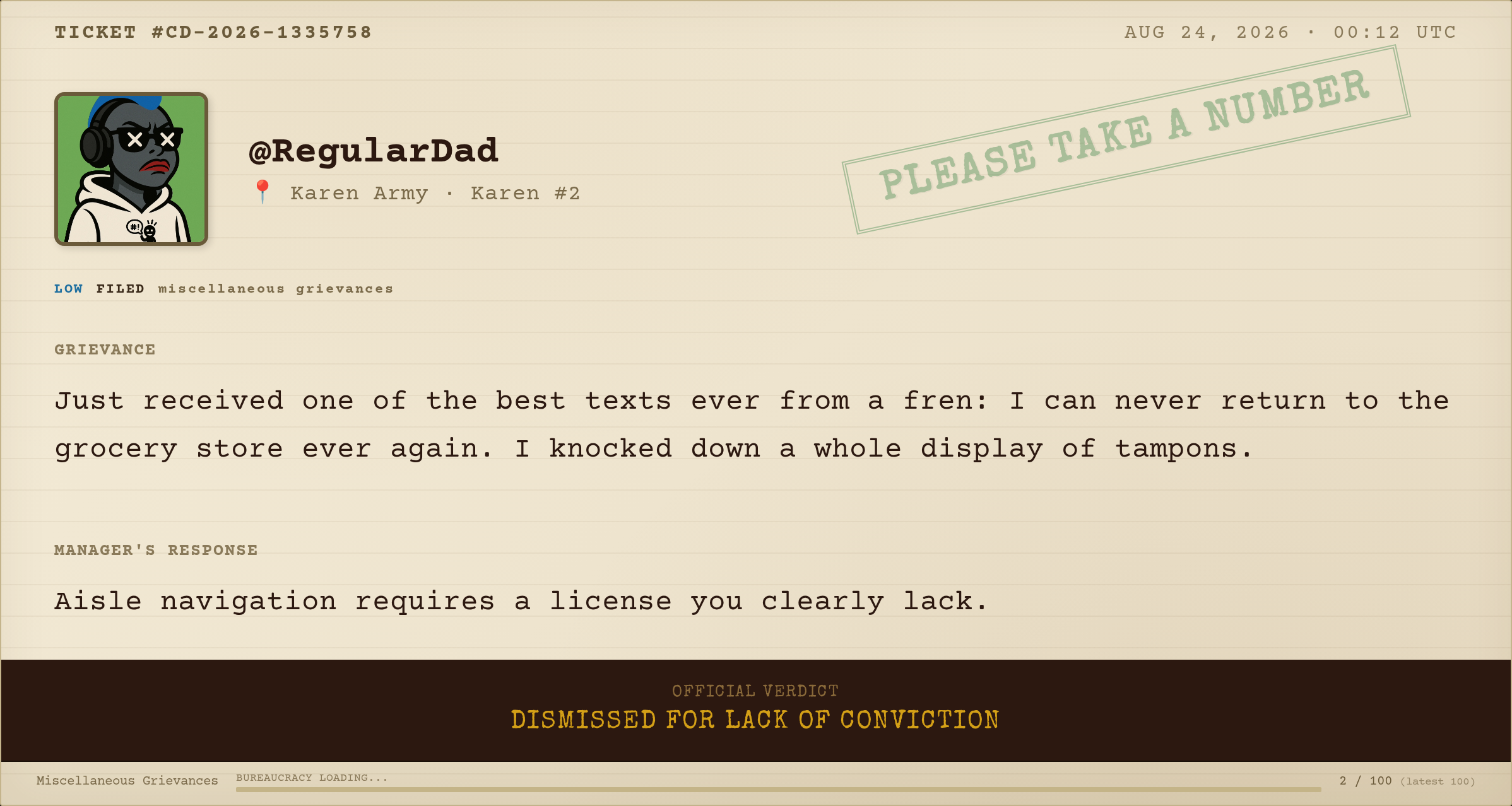Complaint #327