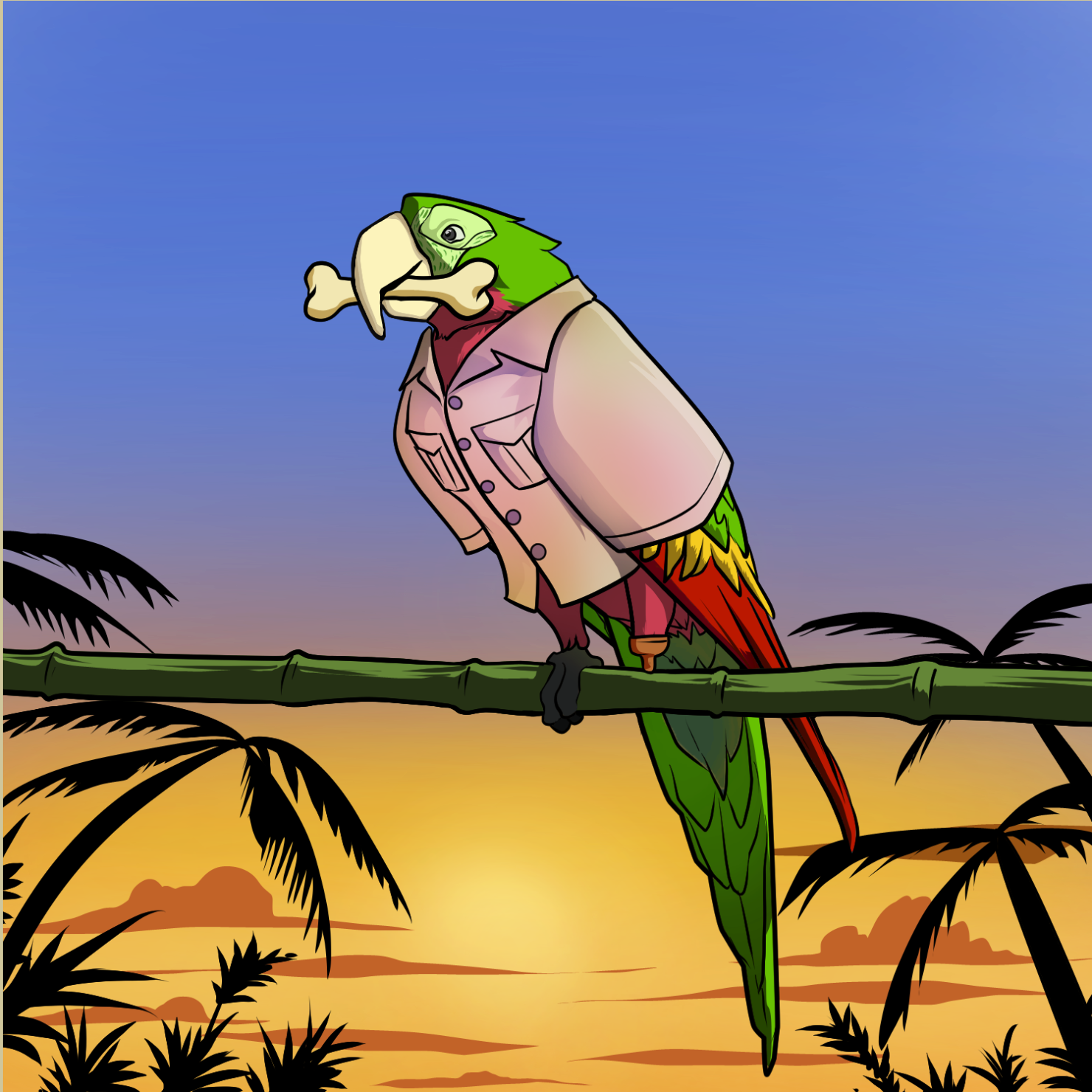 Proper Parrot Tree Club #7145