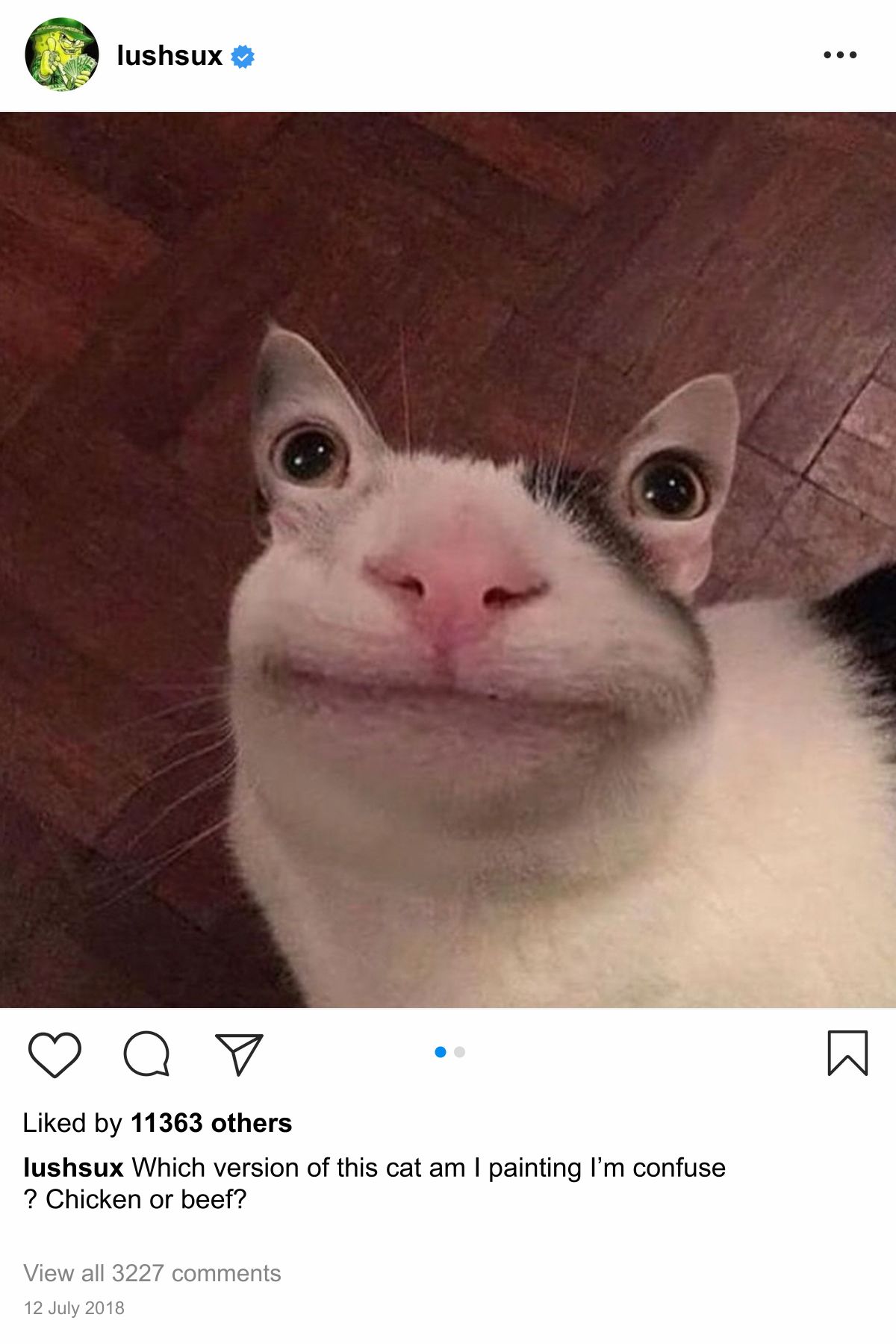 Lushsux #3161 - Shit Post Cat Meme