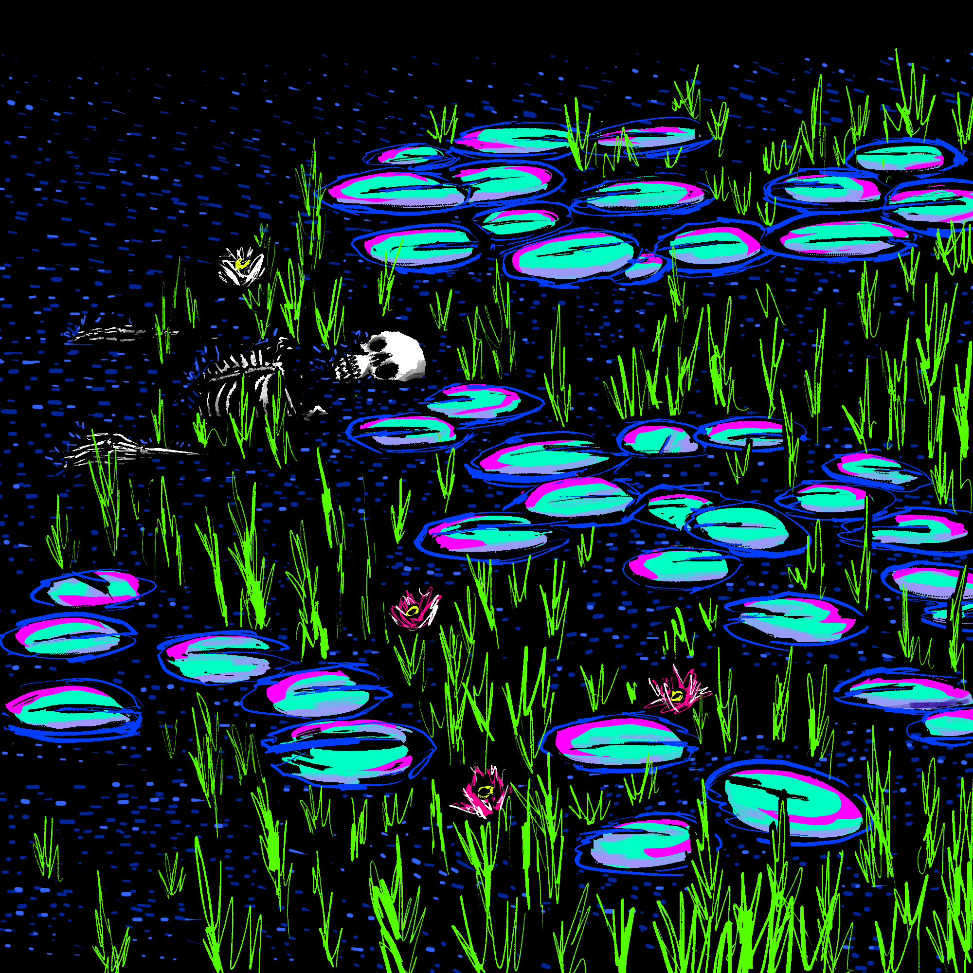 I died silently in Monet’s water lily pond