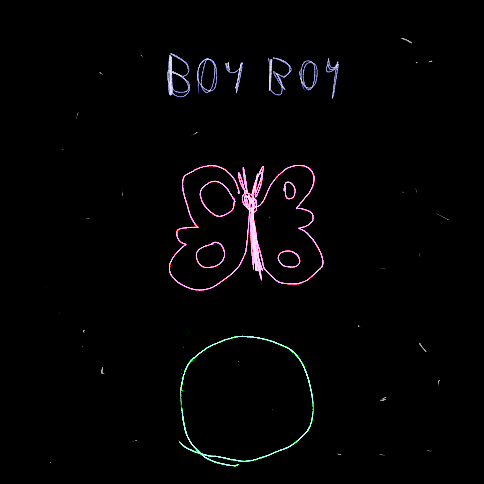 a boy, butterflyy