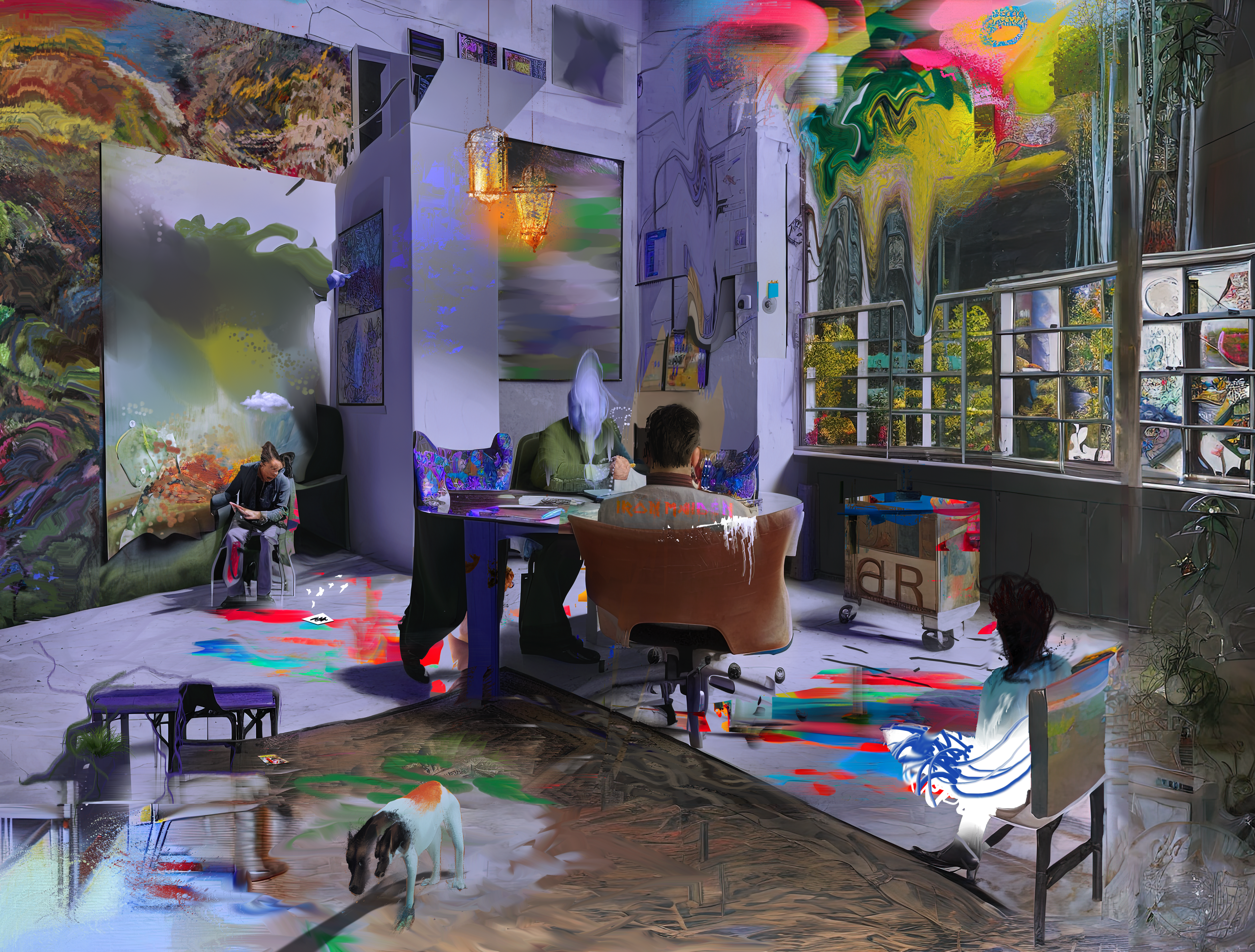 In the gallerist's office