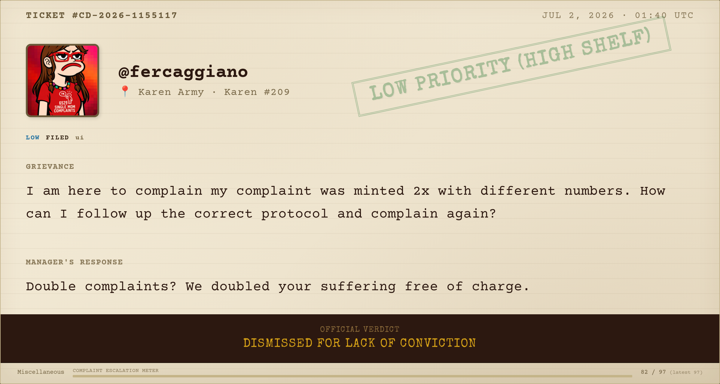 Complaint #154