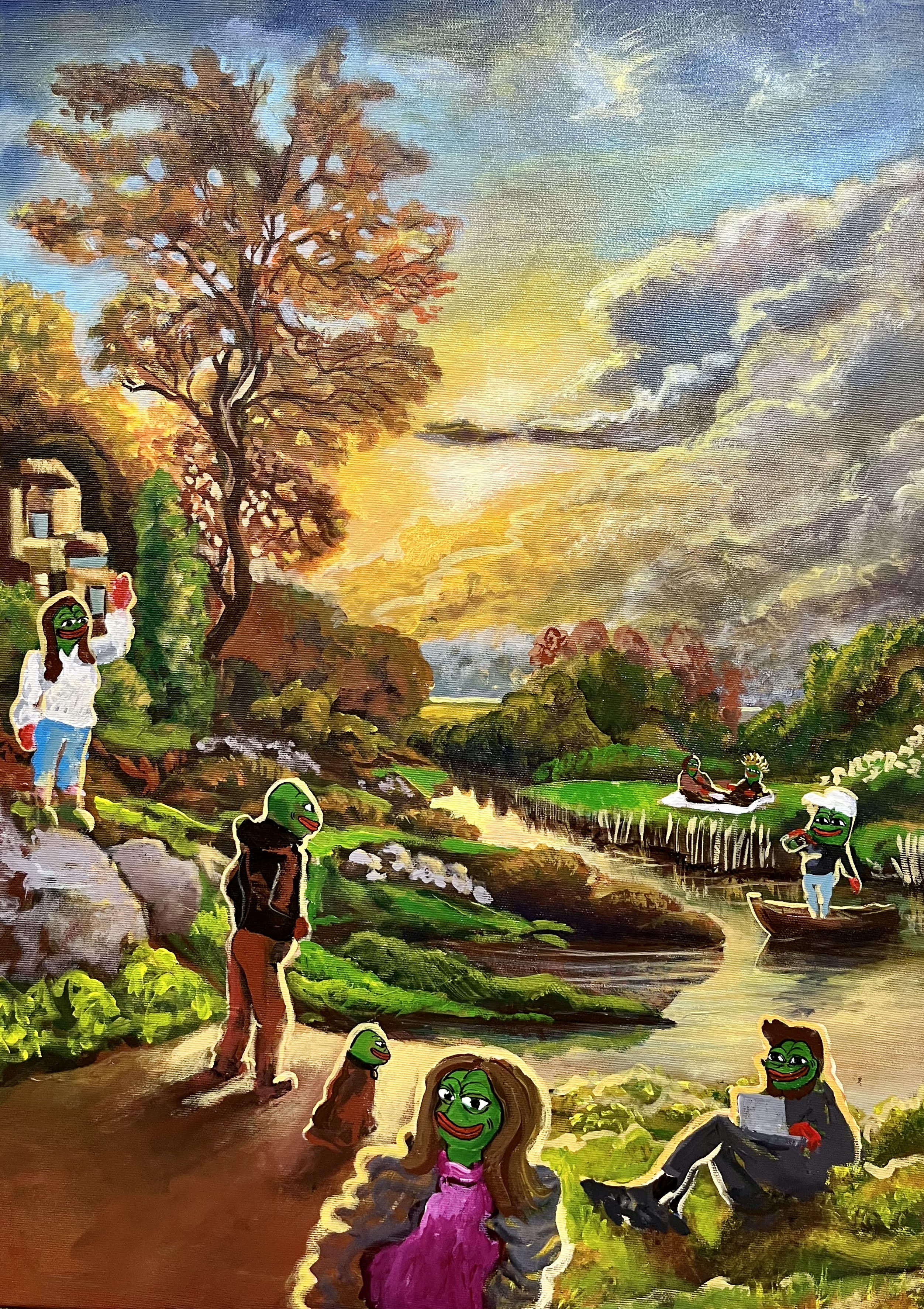 Pepe enjoying a nice afternoon by the lake