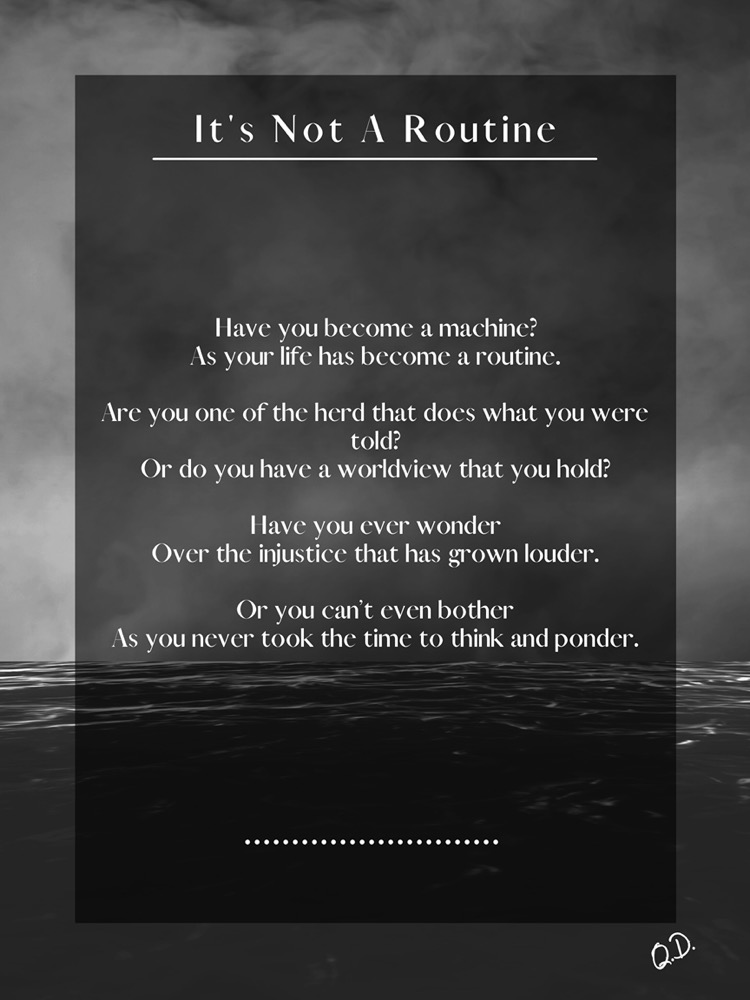 It's Not A Routine