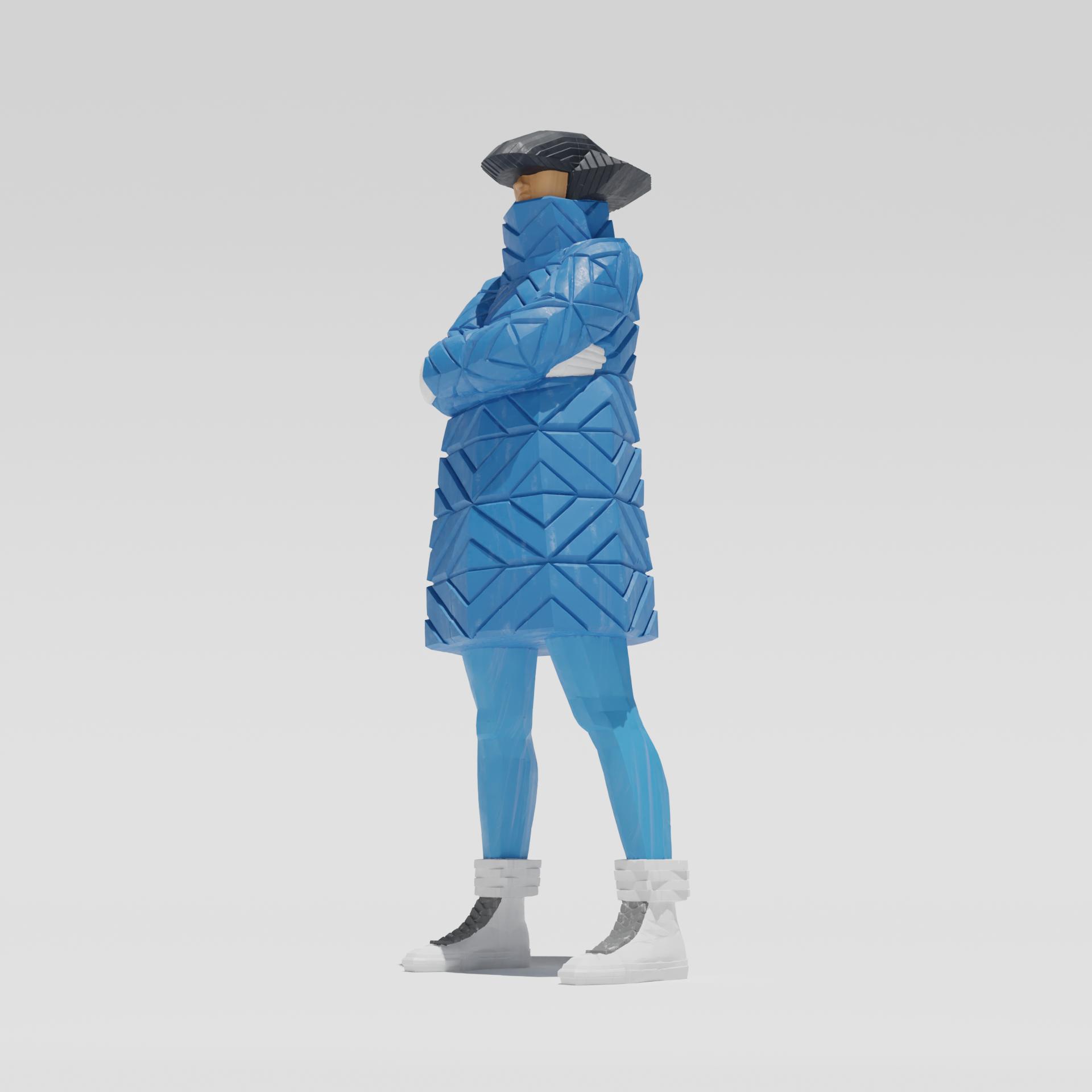 B-GIRL Down jacket NAGAME 2016 BLUE AP