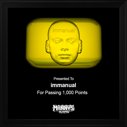 Golden Gamer Plaque - immanual