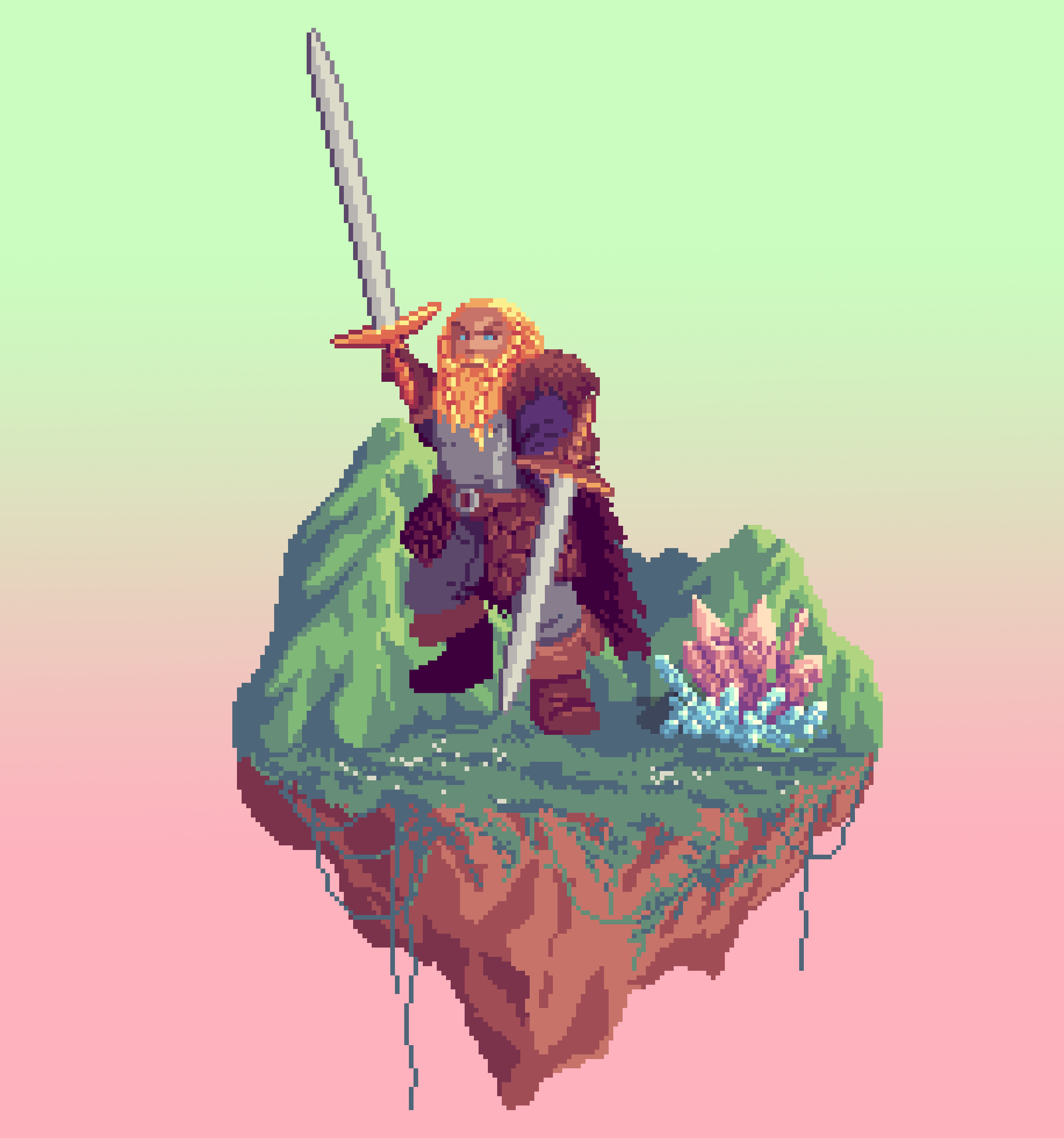 Gold Dwarf Whirlwind Fighter Pride of The Mountains + Crystal