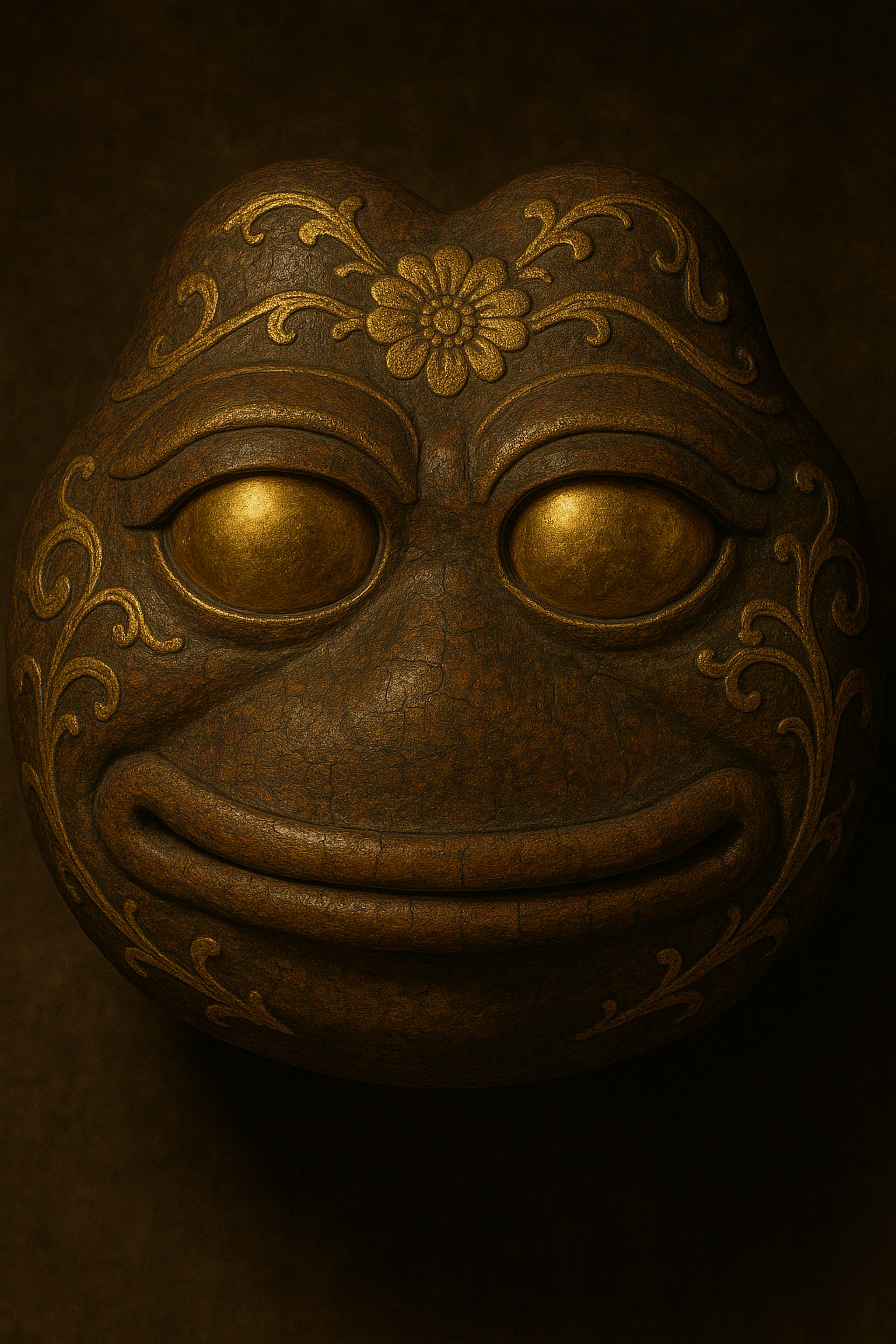 Pepe Ceremonial Mask with Gilded Arabesques