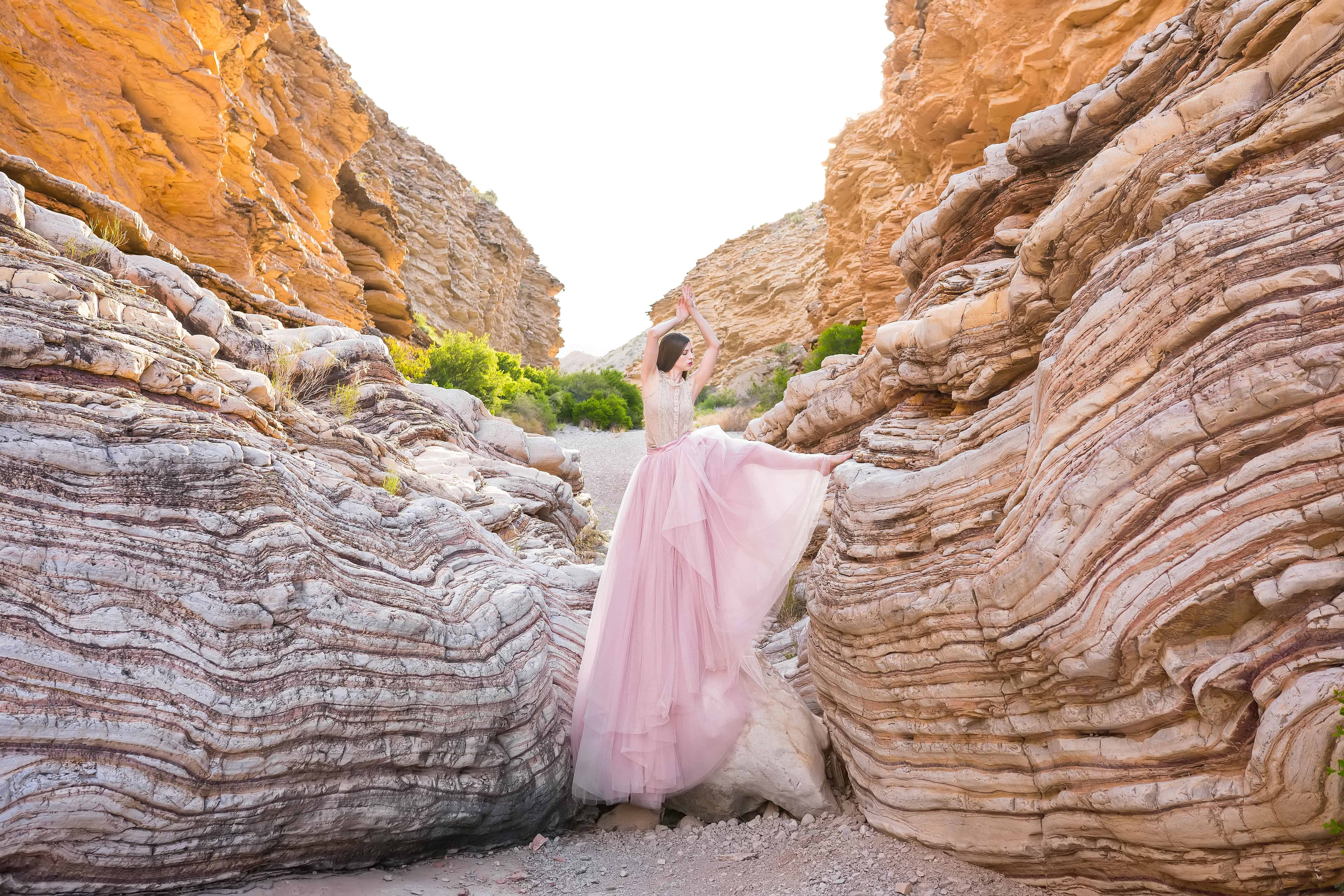 Blushing Beauty: A Woman in Pink
