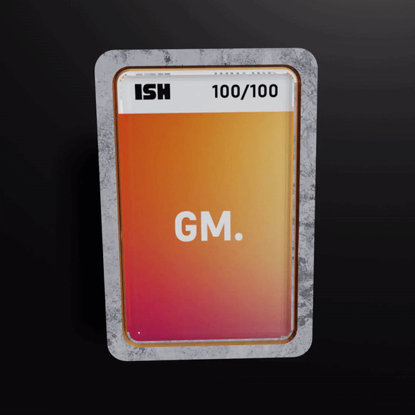 "GM" Card // The NFT Marketing Playbook by Ish Verduzco ⚡️