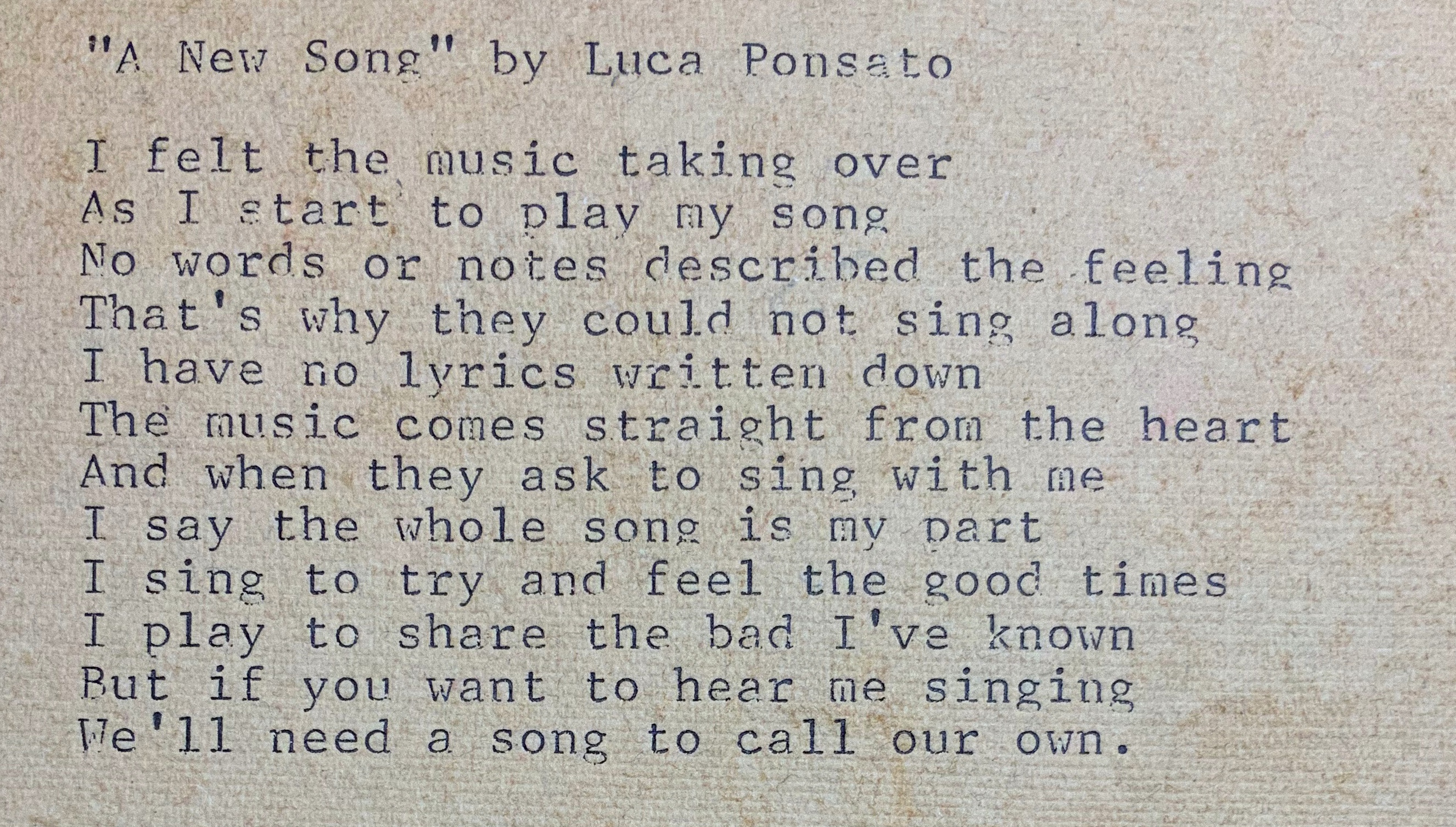 A New Song
