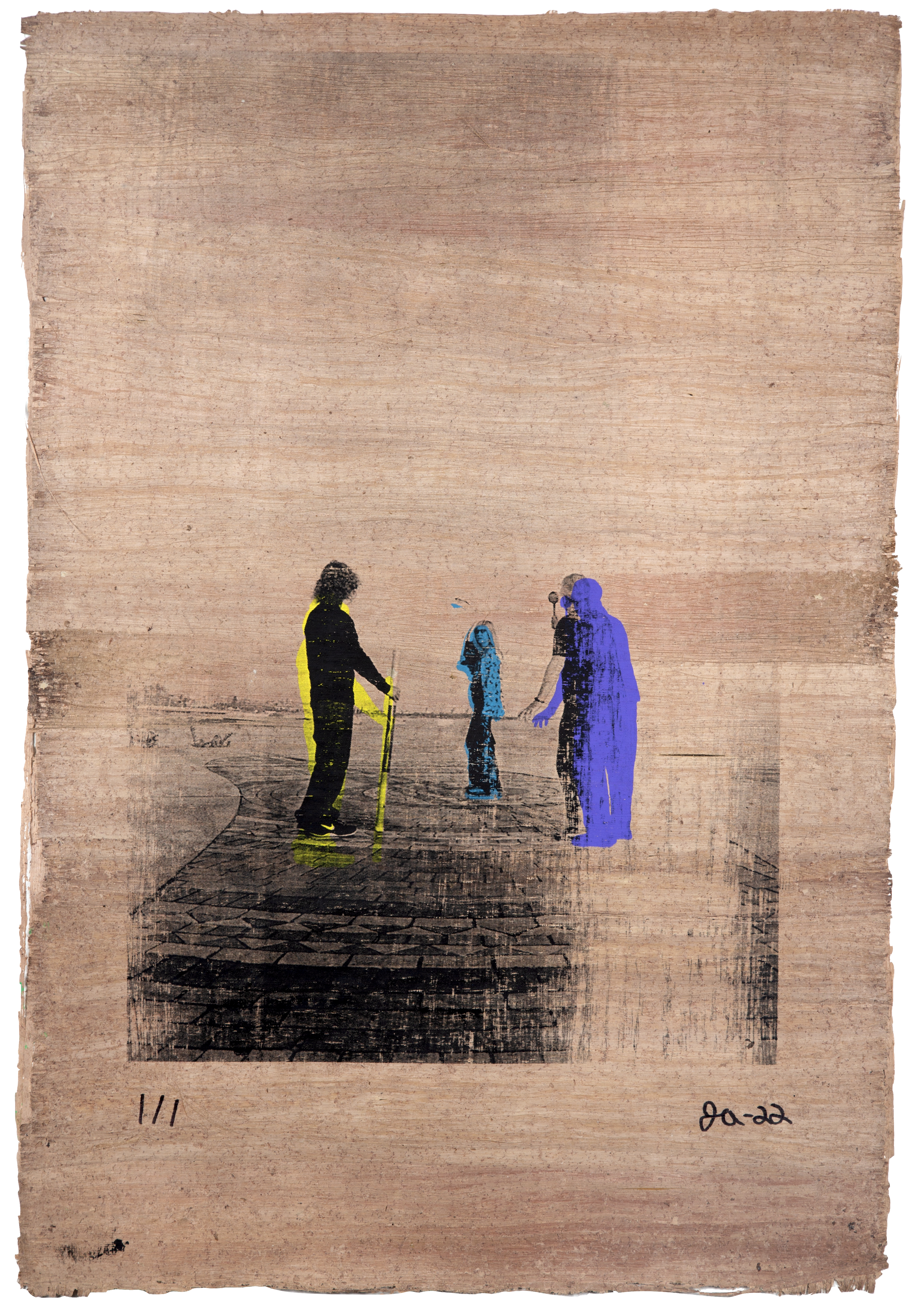 Justin Aversano - Three of Staffs - Physical Tarot Scroll - 1/1