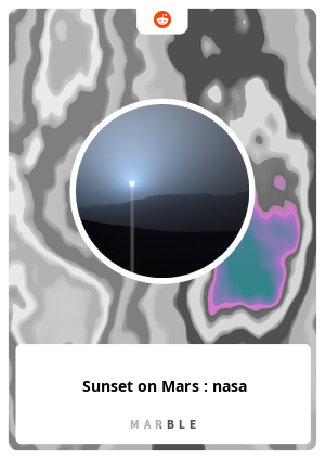 Sunset on Mars : nasa