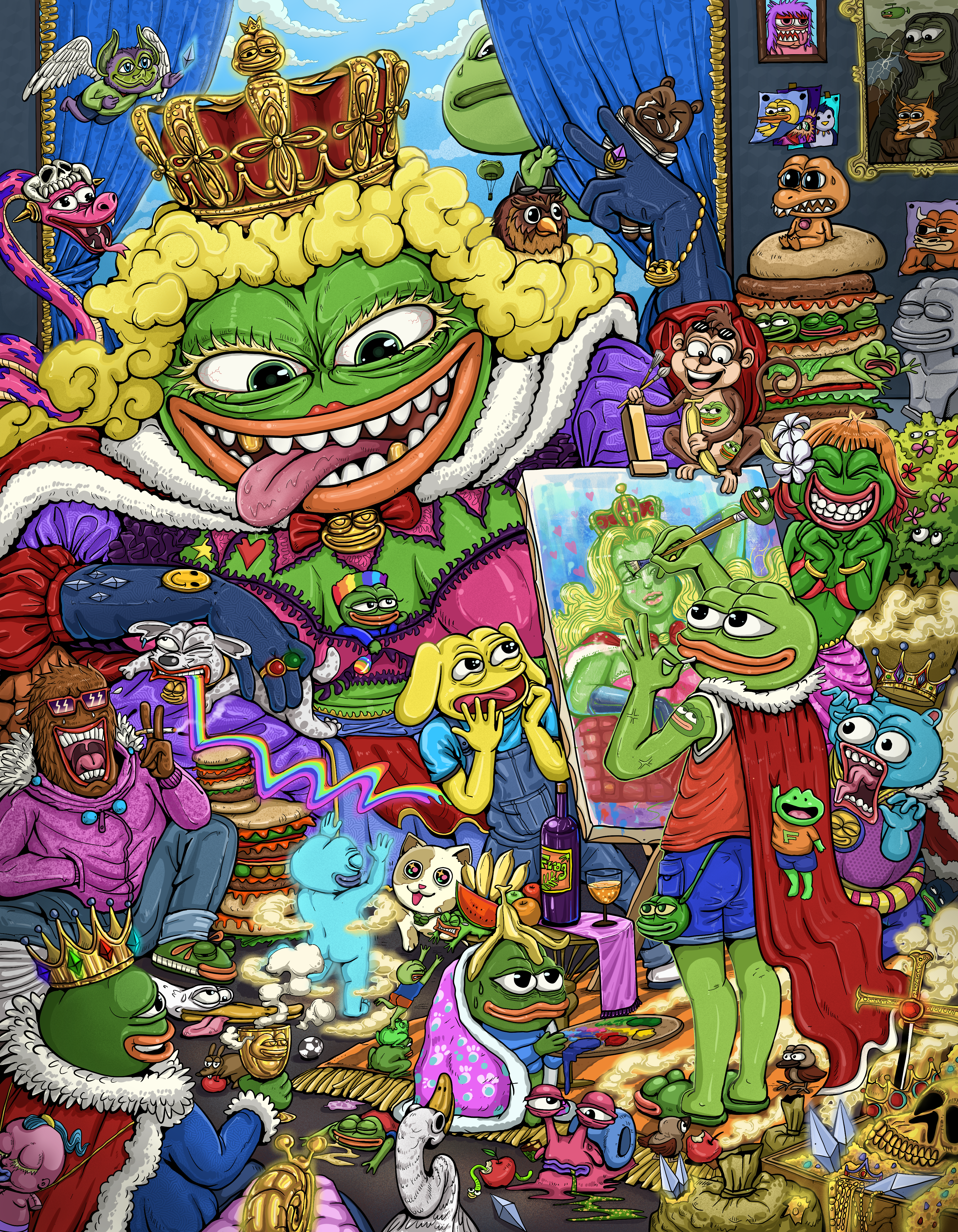 Queen Pepe and the room of happiness