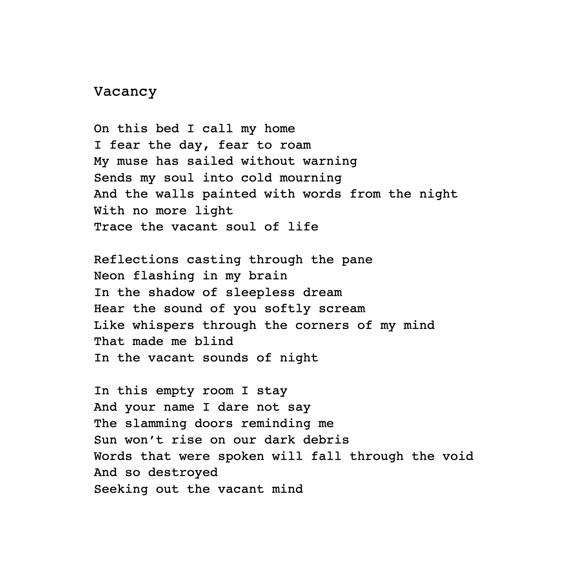 Vacancy