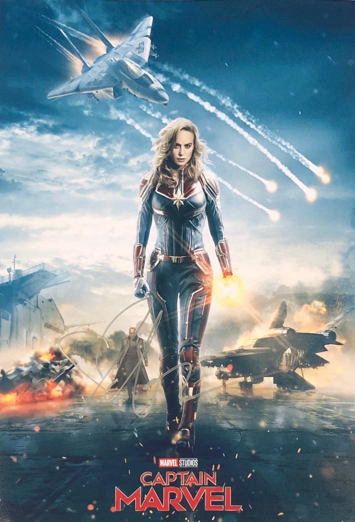 Avengers Captain Marvel Brie Larson Autographed Signed