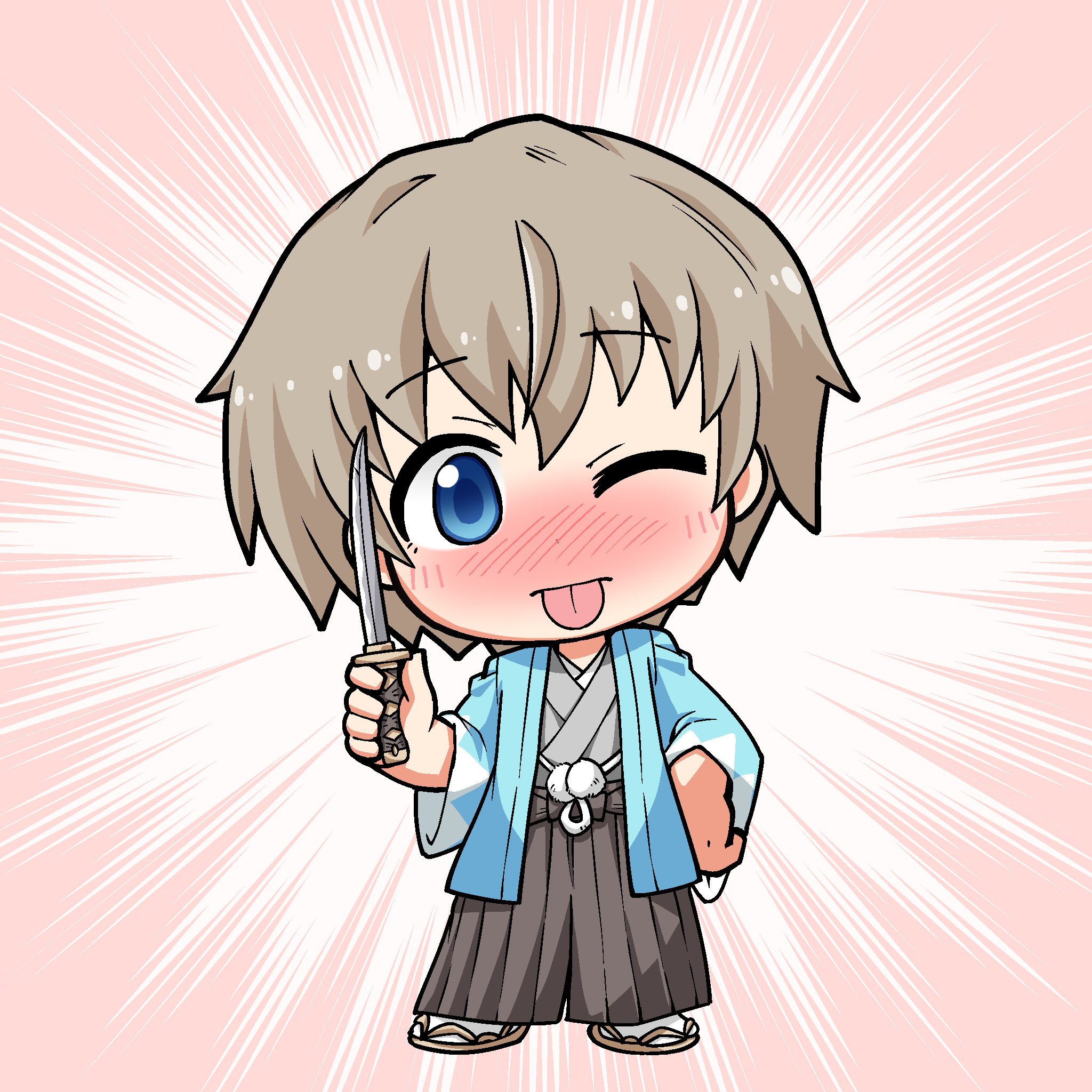 Tere QN! light brown shinsengumi #11720