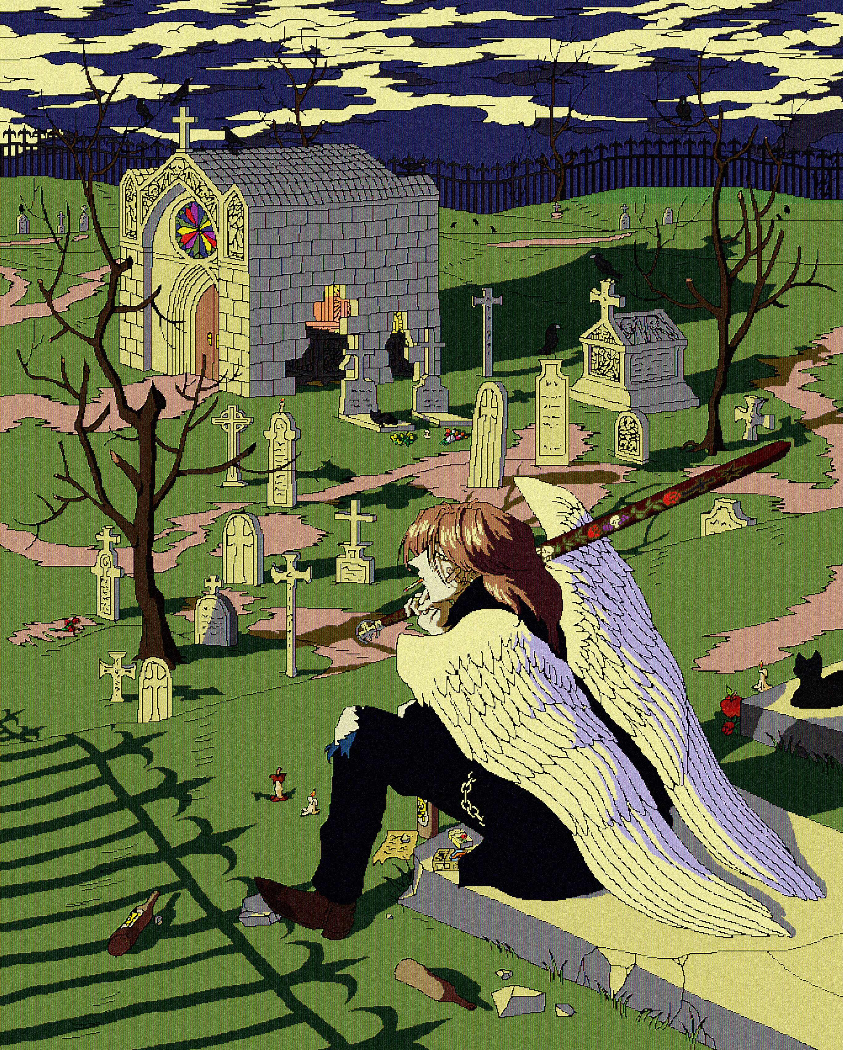 Sunset in the Lovers' Graveyard