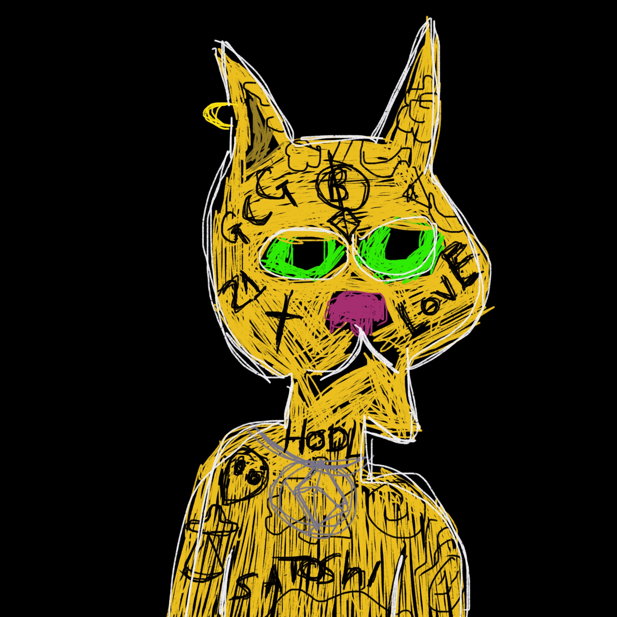 Hand Drawn Gutter Cat Gang 197
