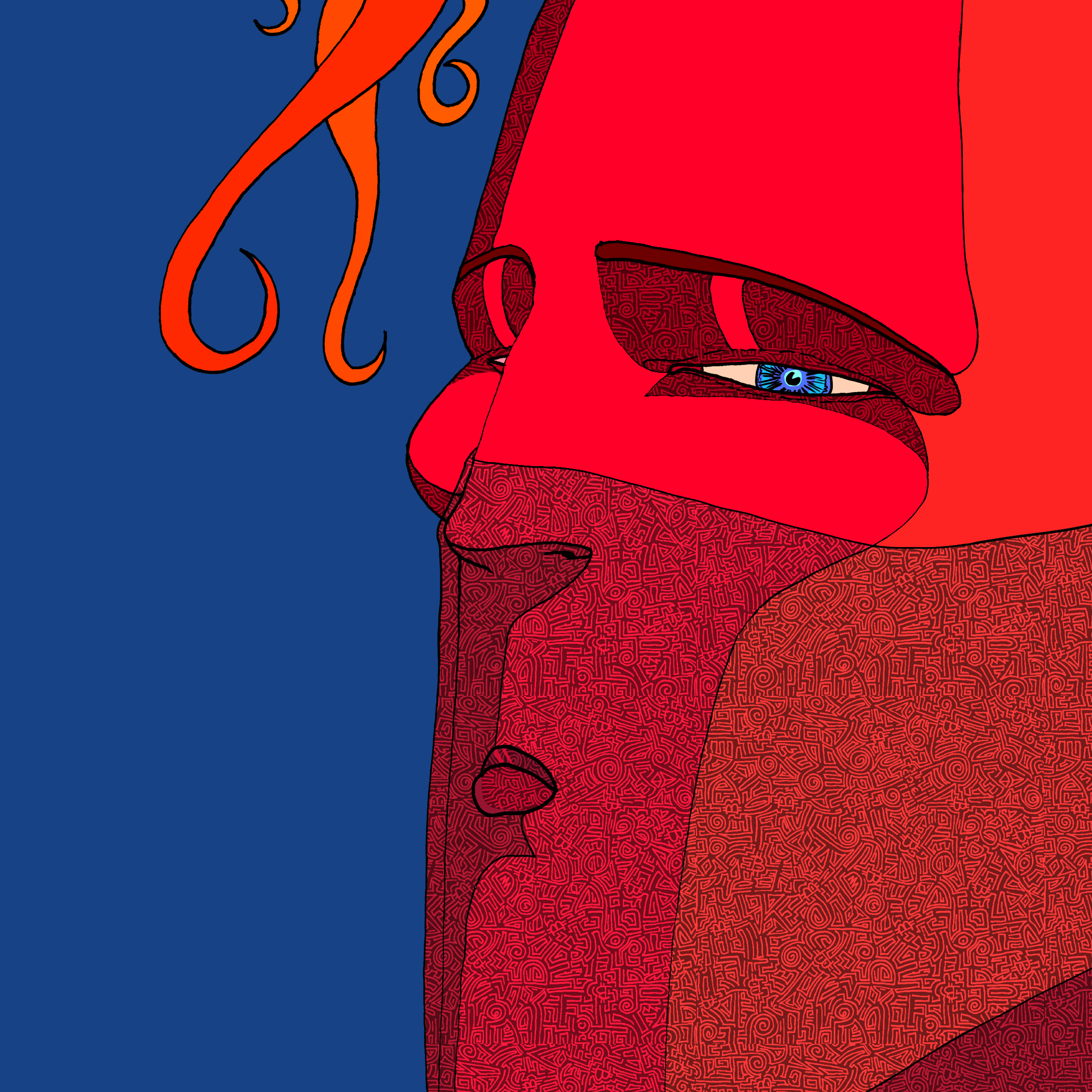 red mask