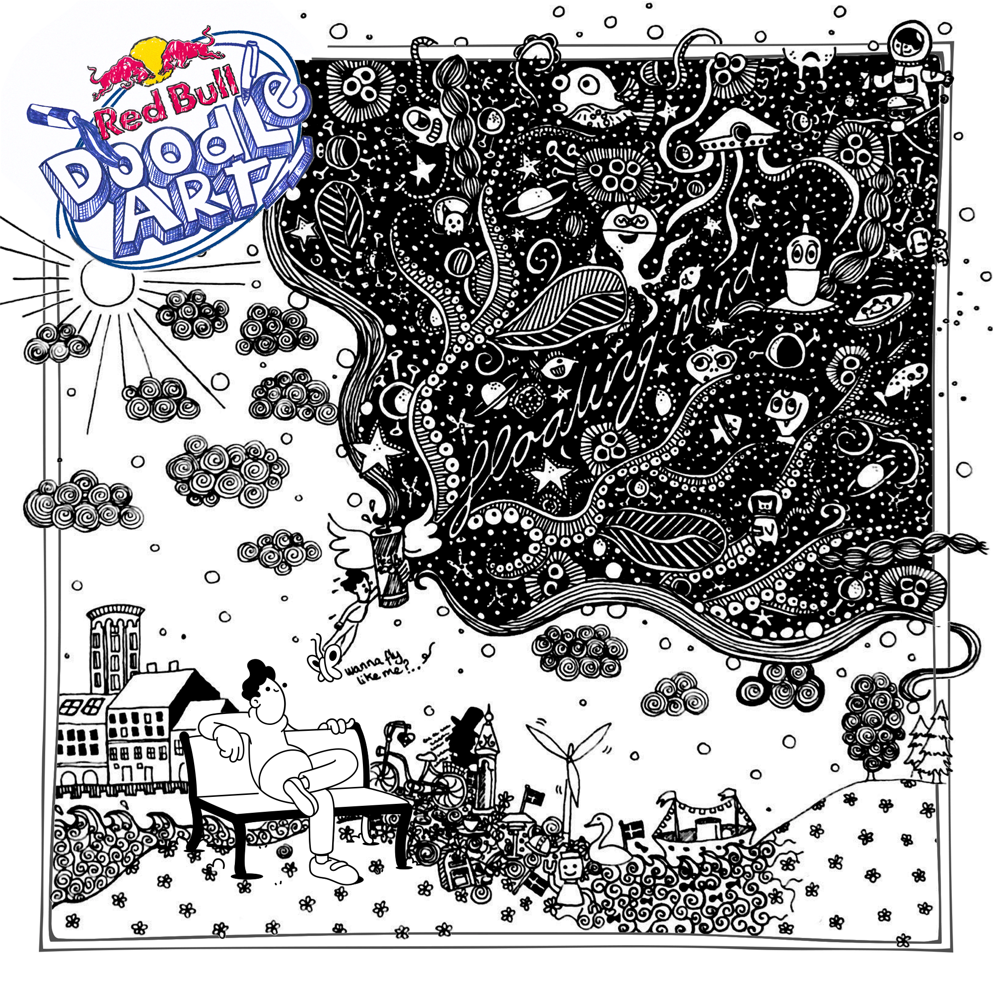 Red Bull Doodle Art Collection mentored by Burnt Toast #6480/12935