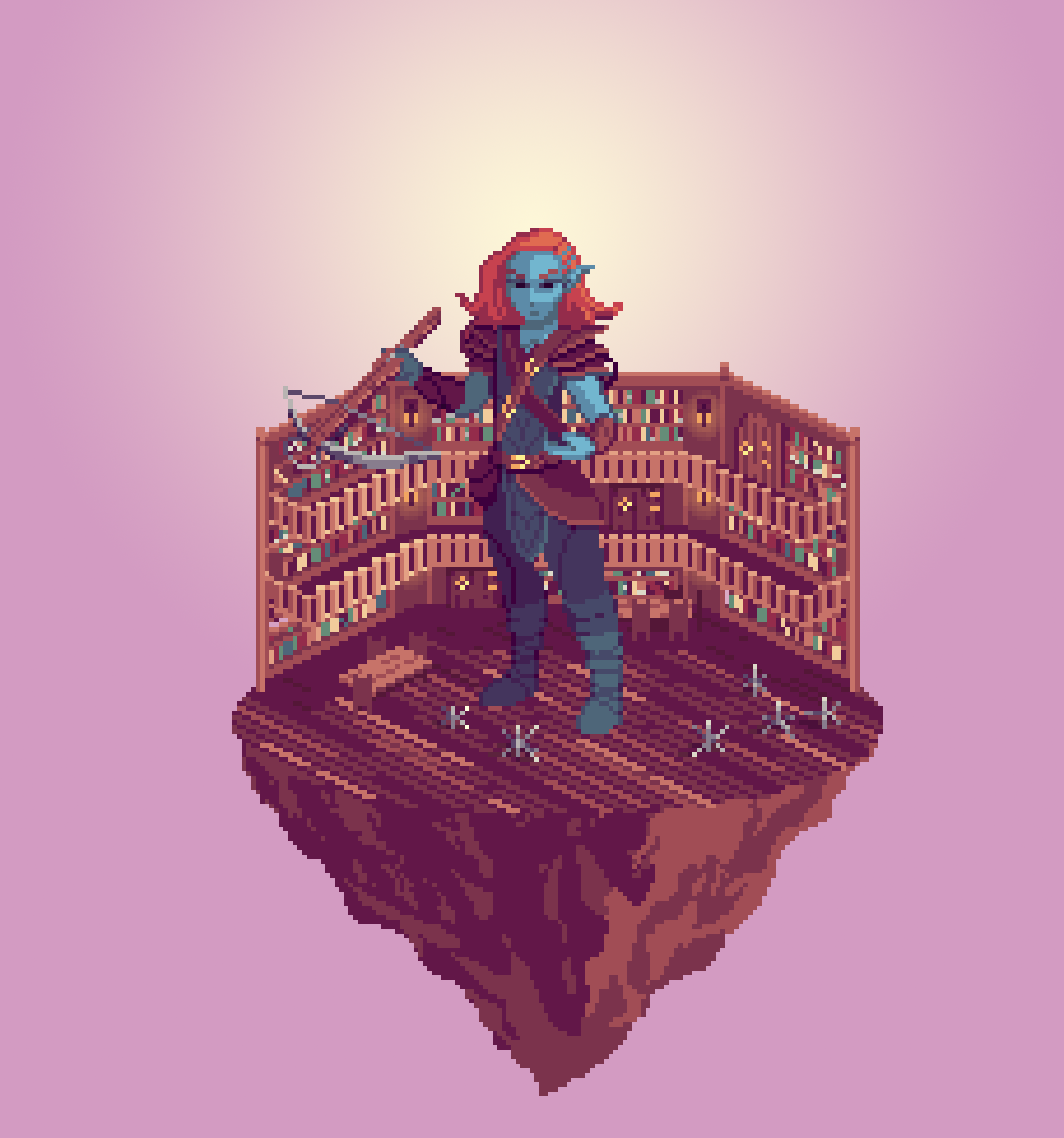 Dusk Half-Elf Dungeoneer Rogue Council of The Library + Caltrops