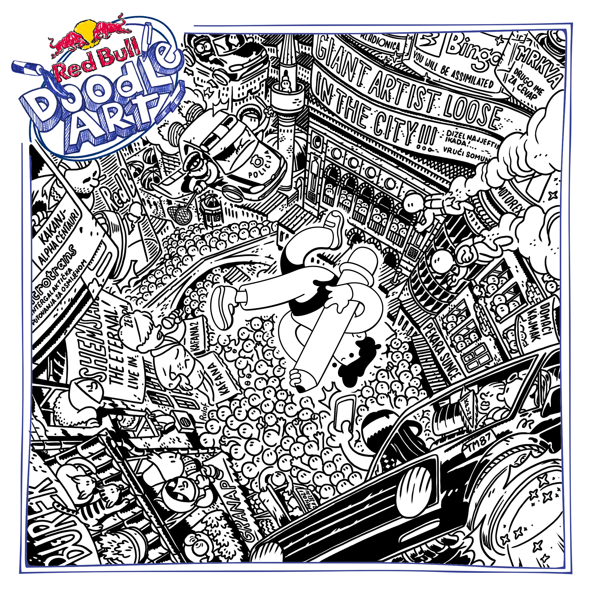 Red Bull Doodle Art Collection mentored by Burnt Toast #6473/12935
