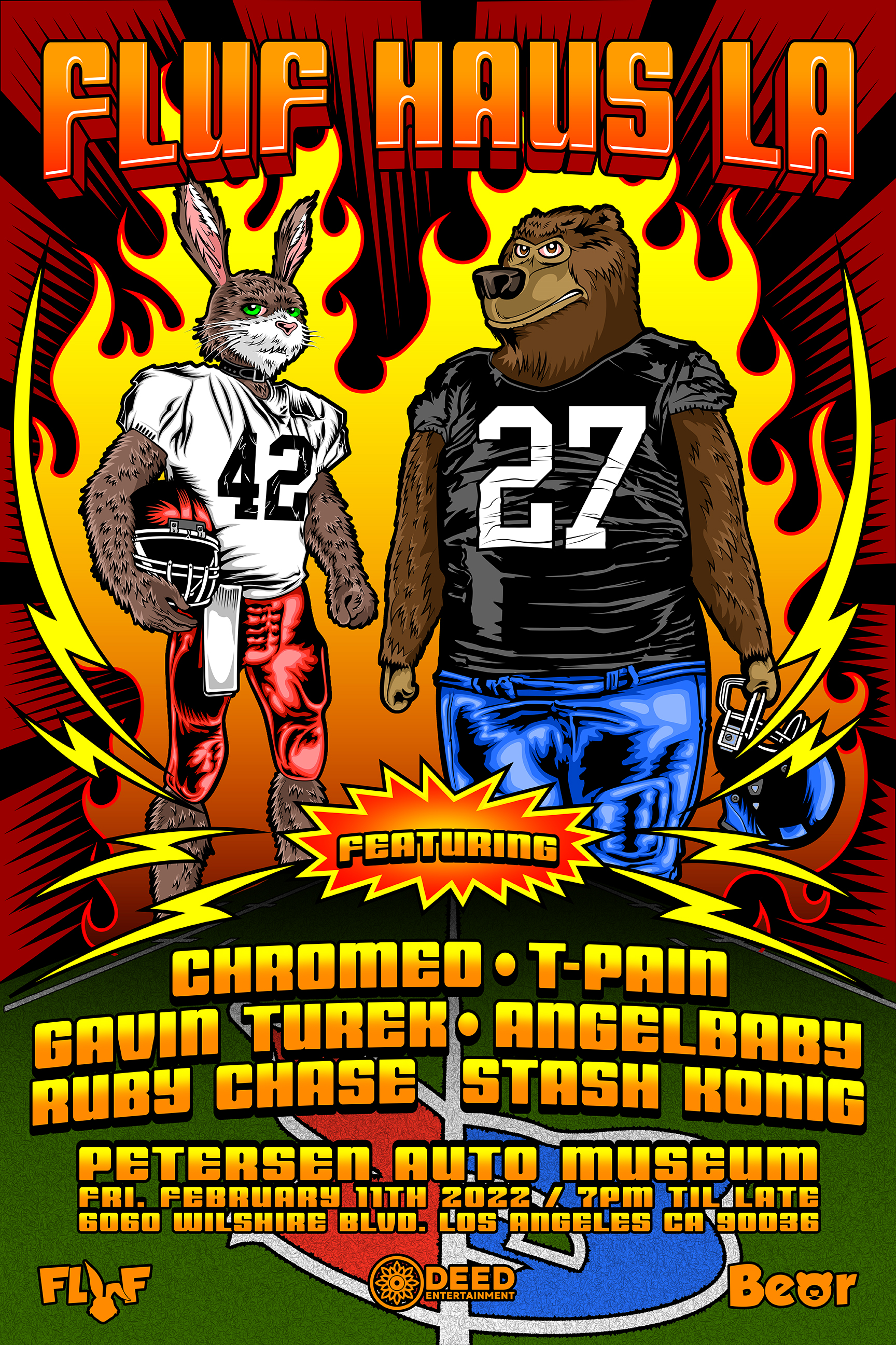 FLUF Haus in Flames- LA 2022 Poster