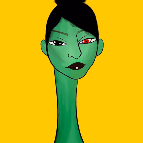 Long Neckie Lady #1617