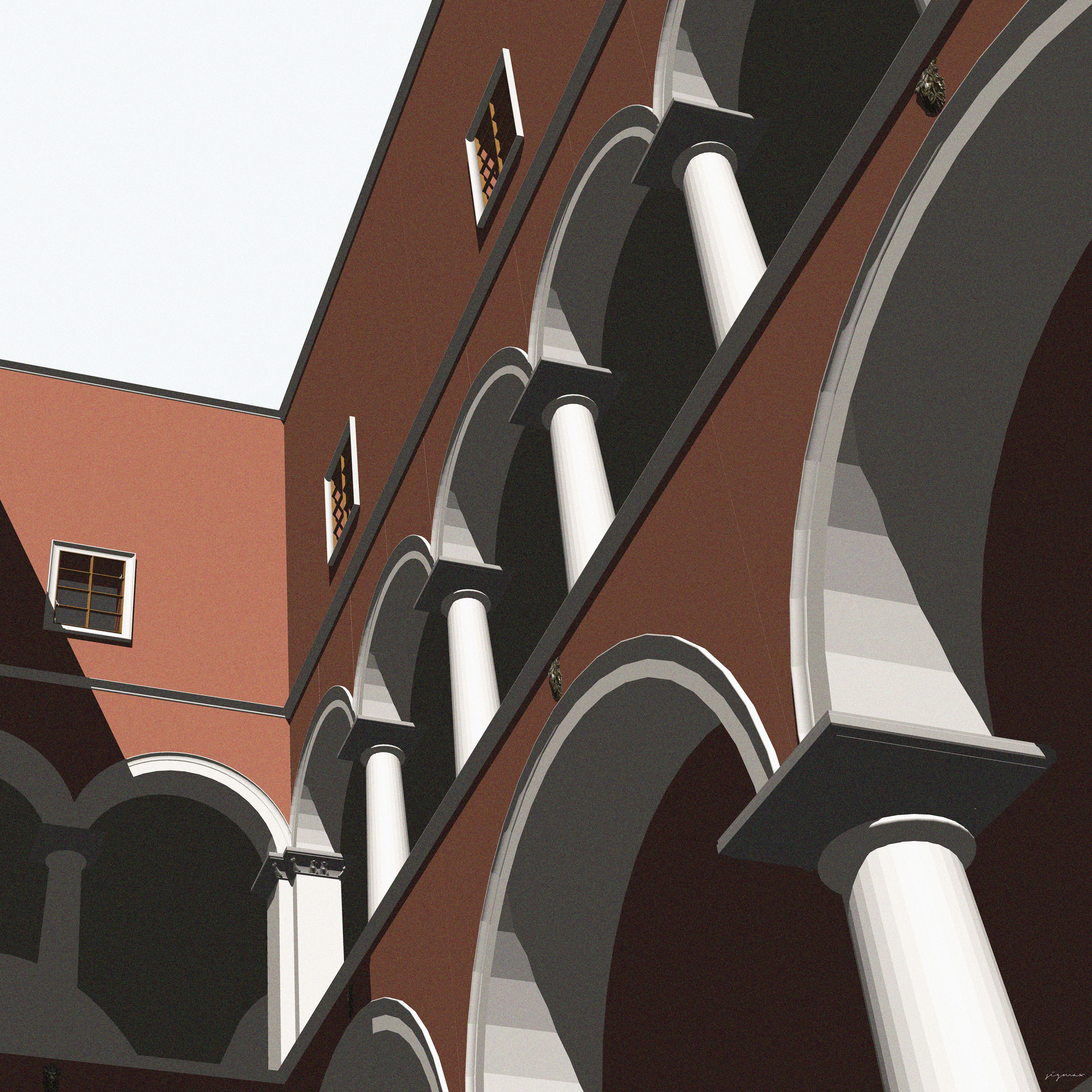 Portico in Terra Rossa