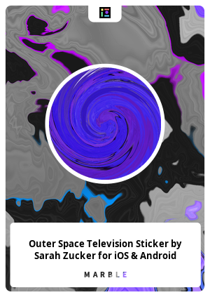 Outer Space Television Sticker by Sarah Zucker for iOS & Android