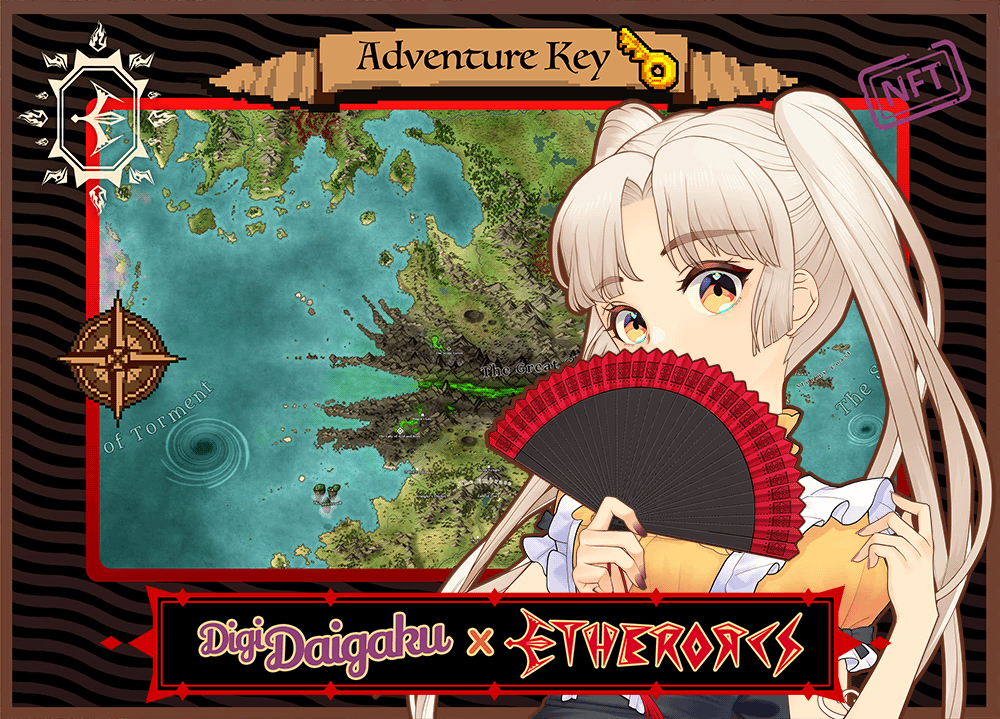 DigiDaigaku #1829 - Aki | EtherOrcs Adventure Key (DigiDaigaku Genesis)