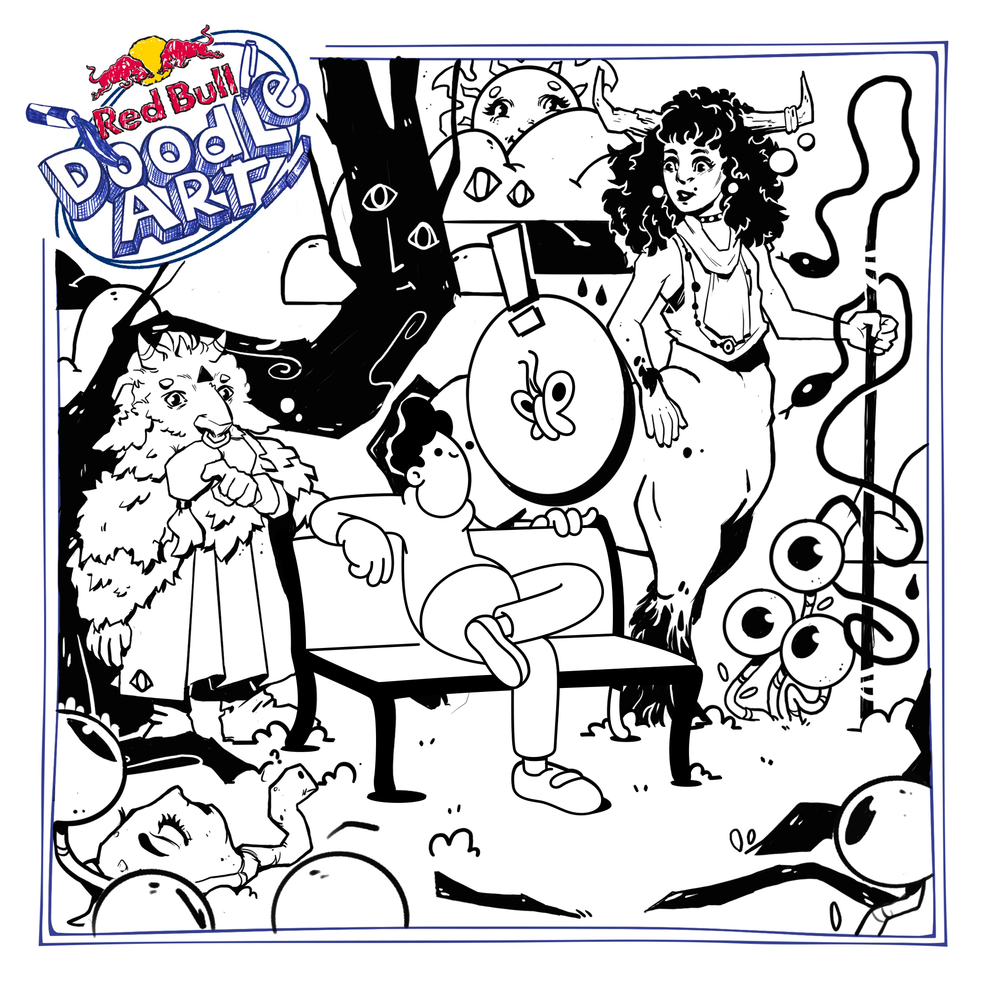 Red Bull Doodle Art Collection mentored by Burnt Toast #6478/12935