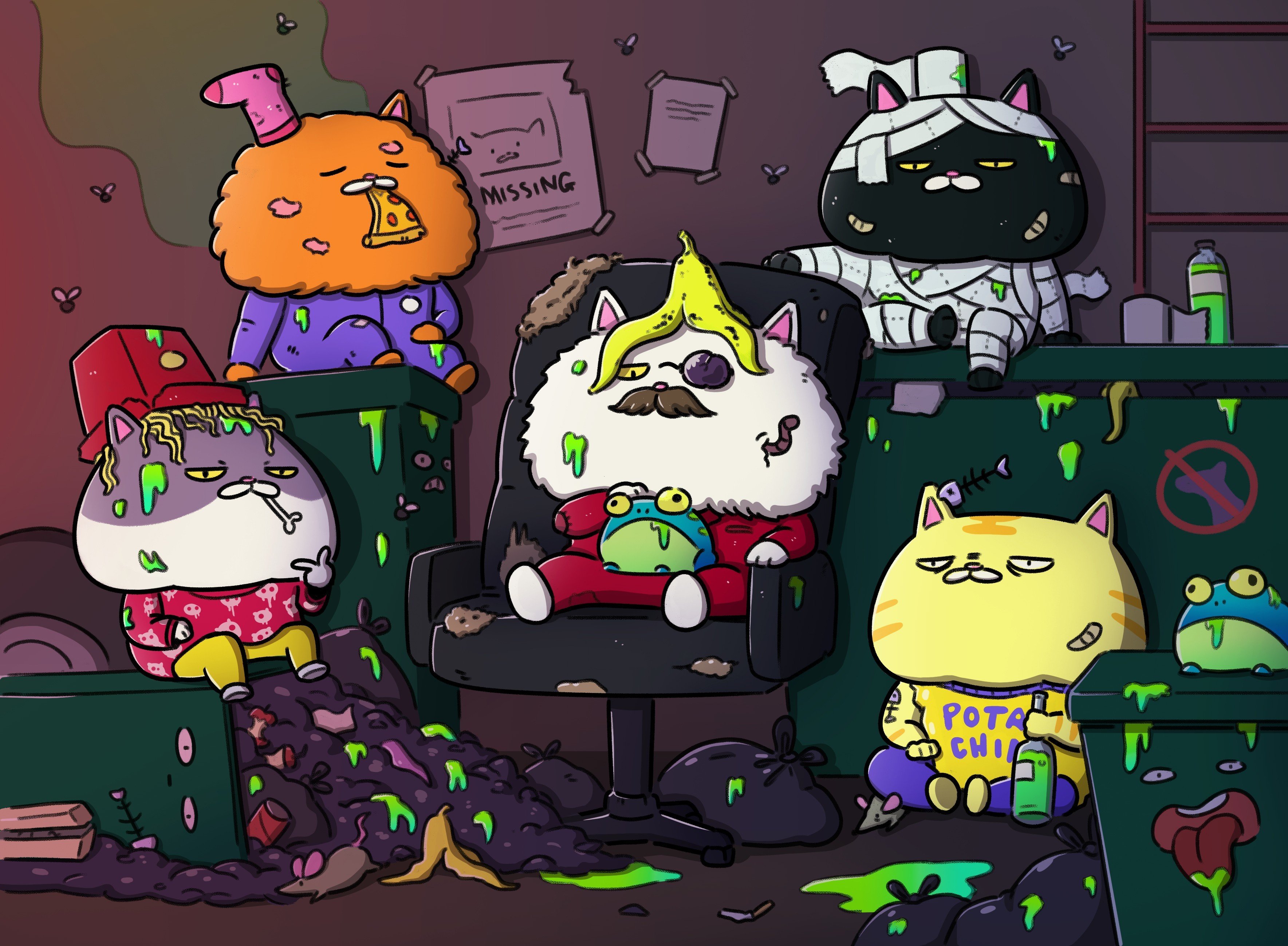 Garbage Cats 🗑😺 #1/1000